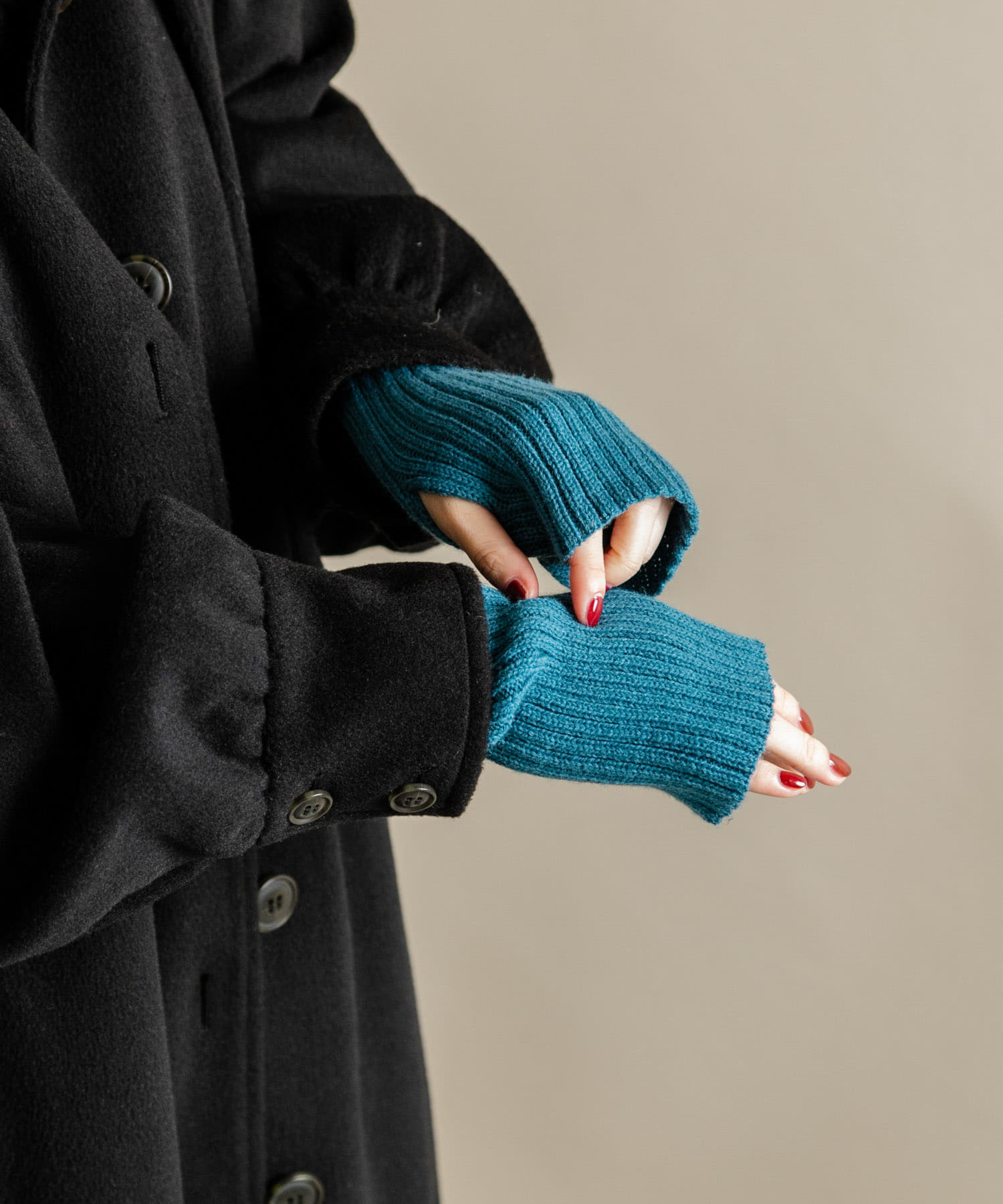 リブアームウォーマー BLU -