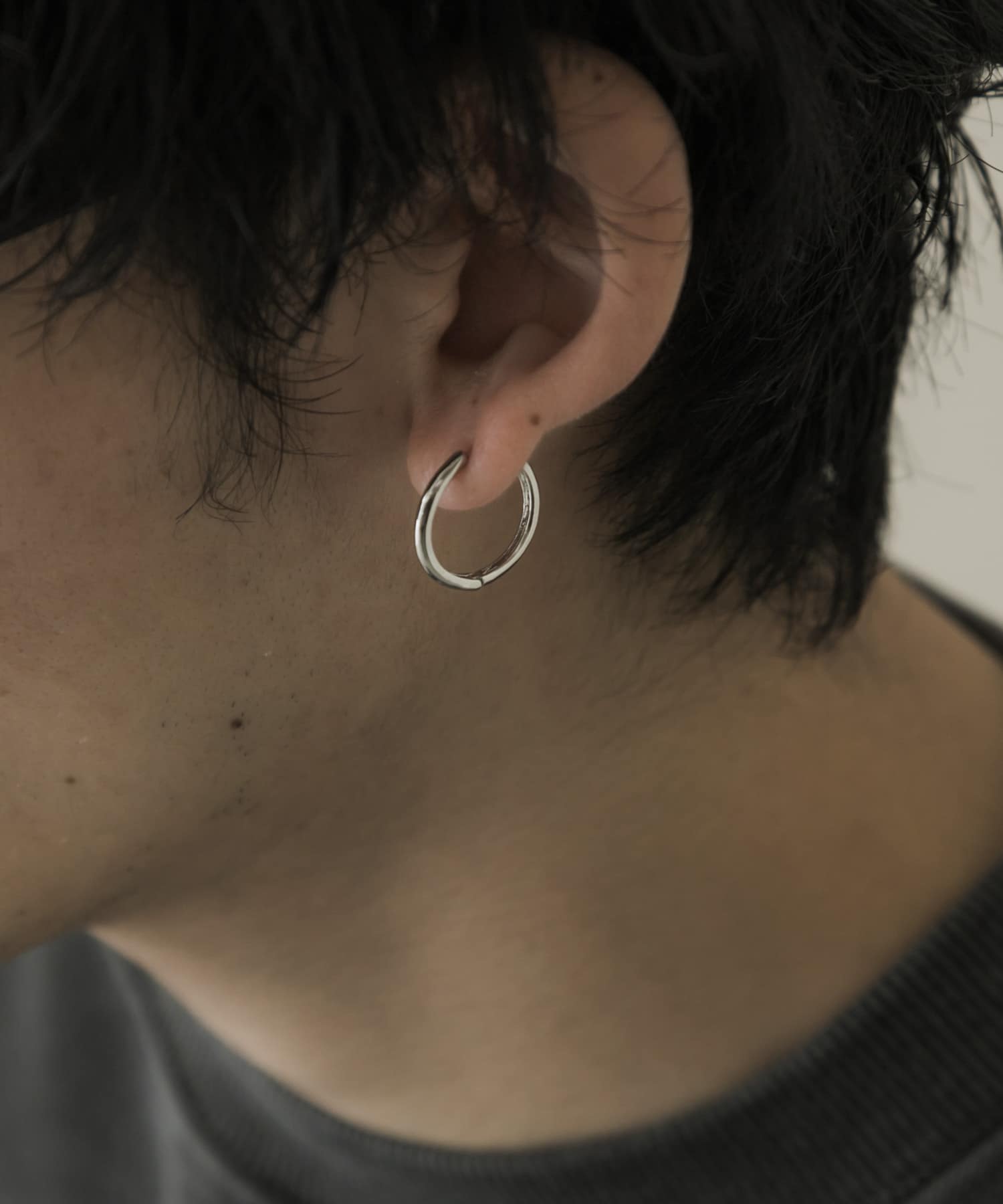 17mmフープピアス SLV -