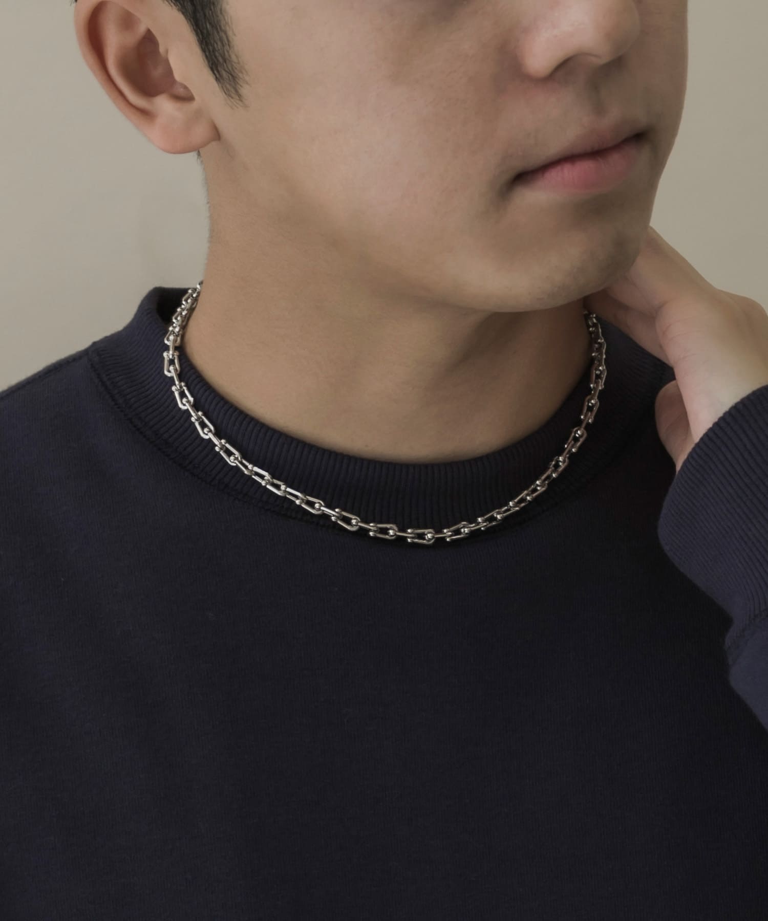ボールリンクチェーンネックレス SLV -