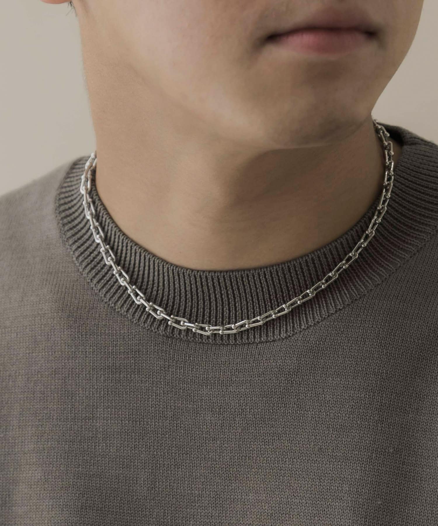 ボールリンクチェーンネックレス SLV -