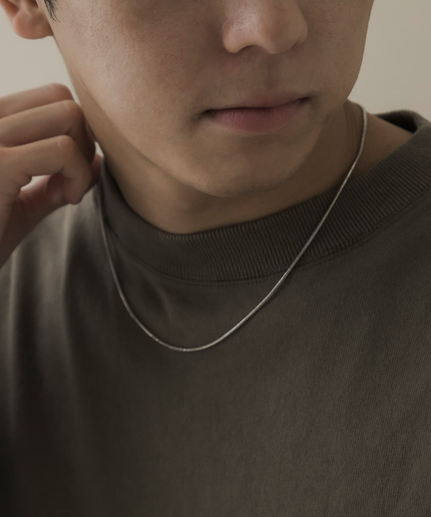 スネークチェーンマンテルネックレス SLV -