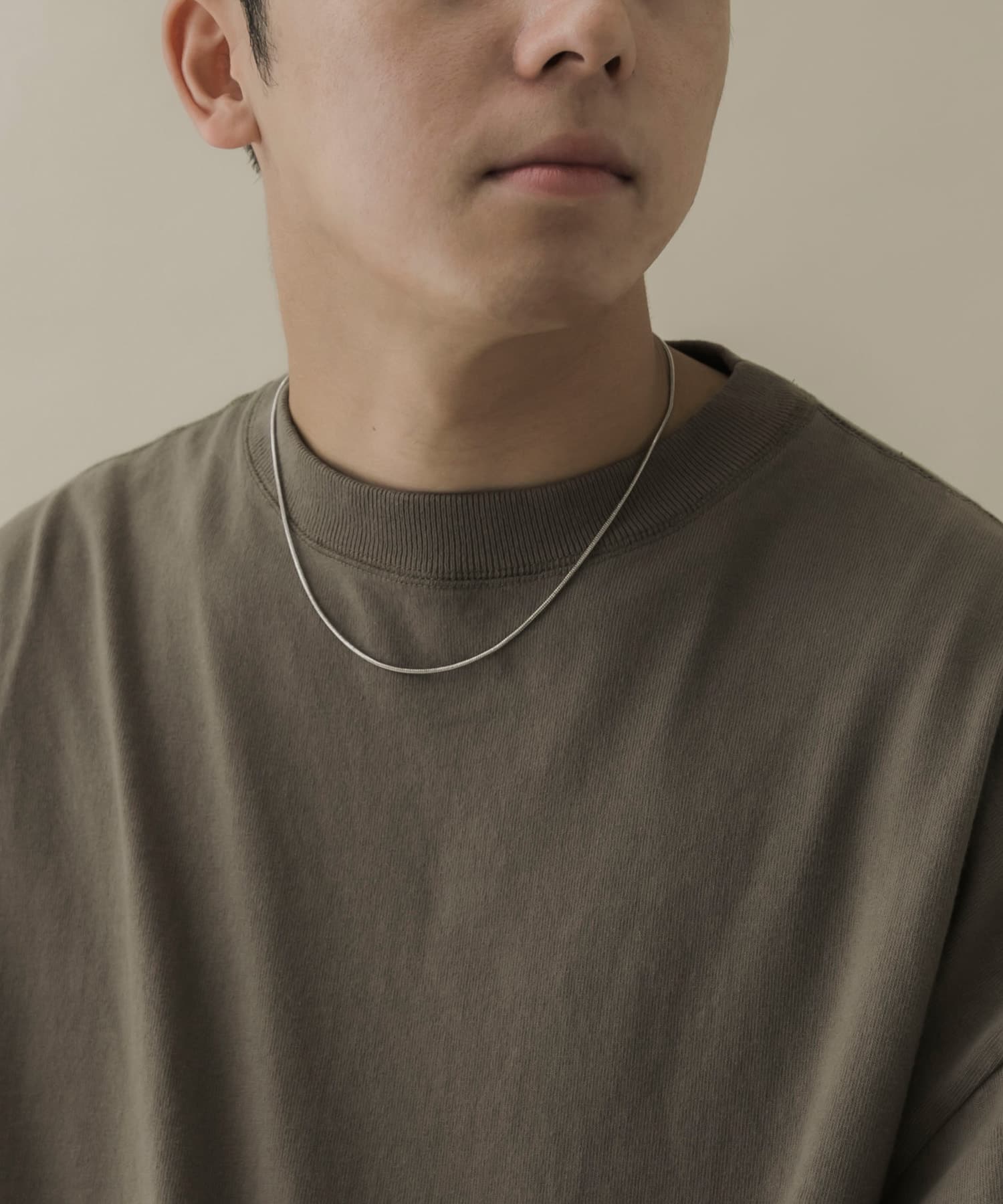 スネークチェーンマンテルネックレス SLV -