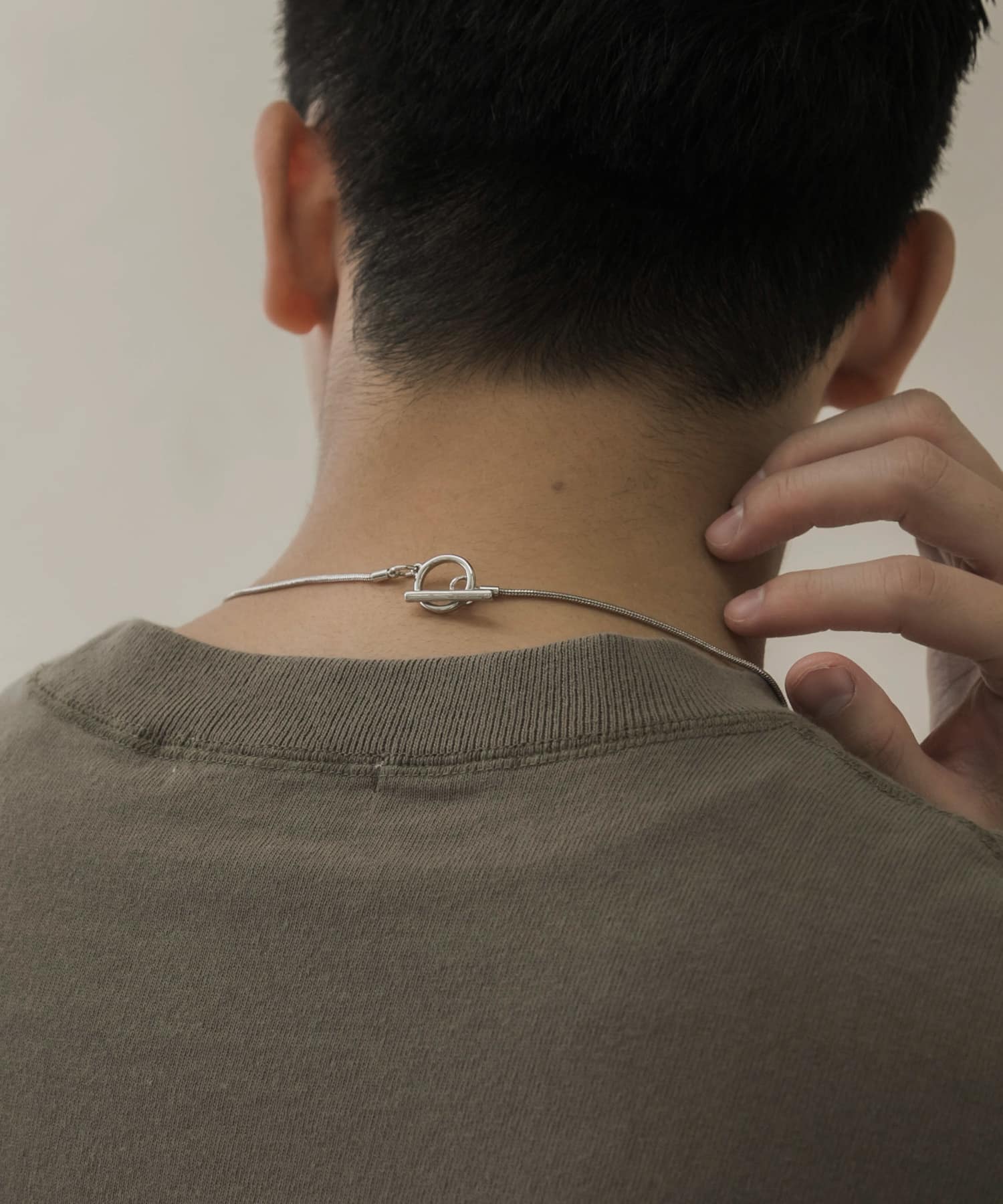 スネークチェーンマンテルネックレス SLV -