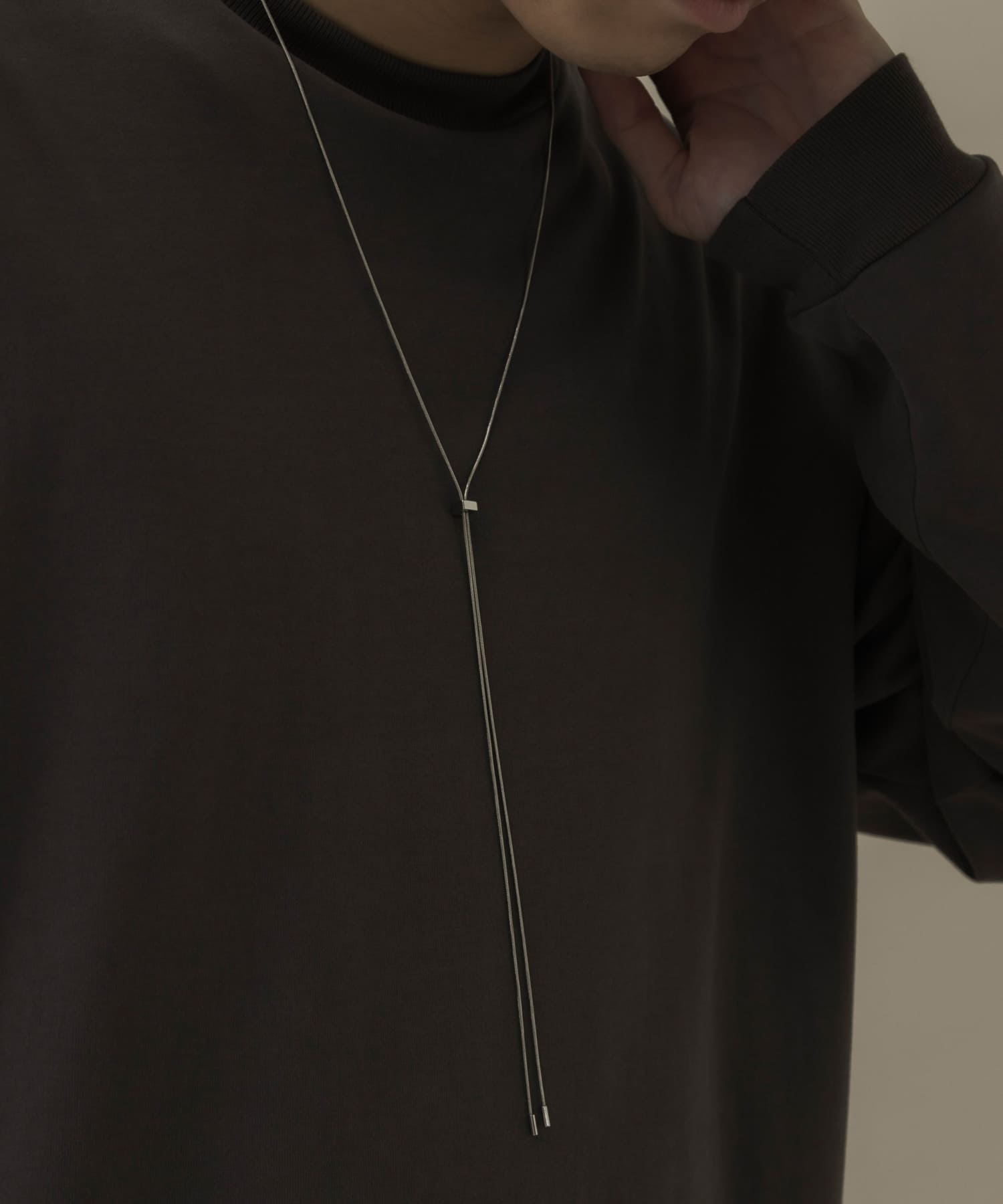 メタルループタイネックレス SLV -