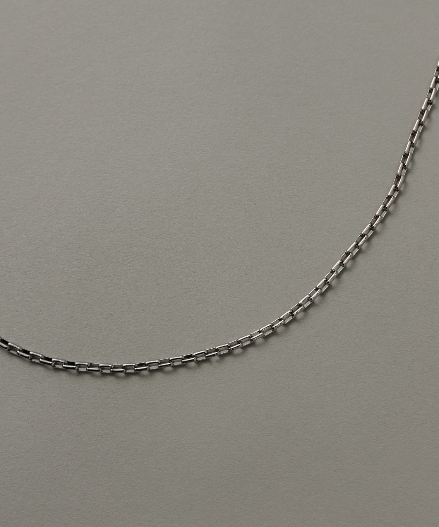 スクエアチェーンネックレス SLV -