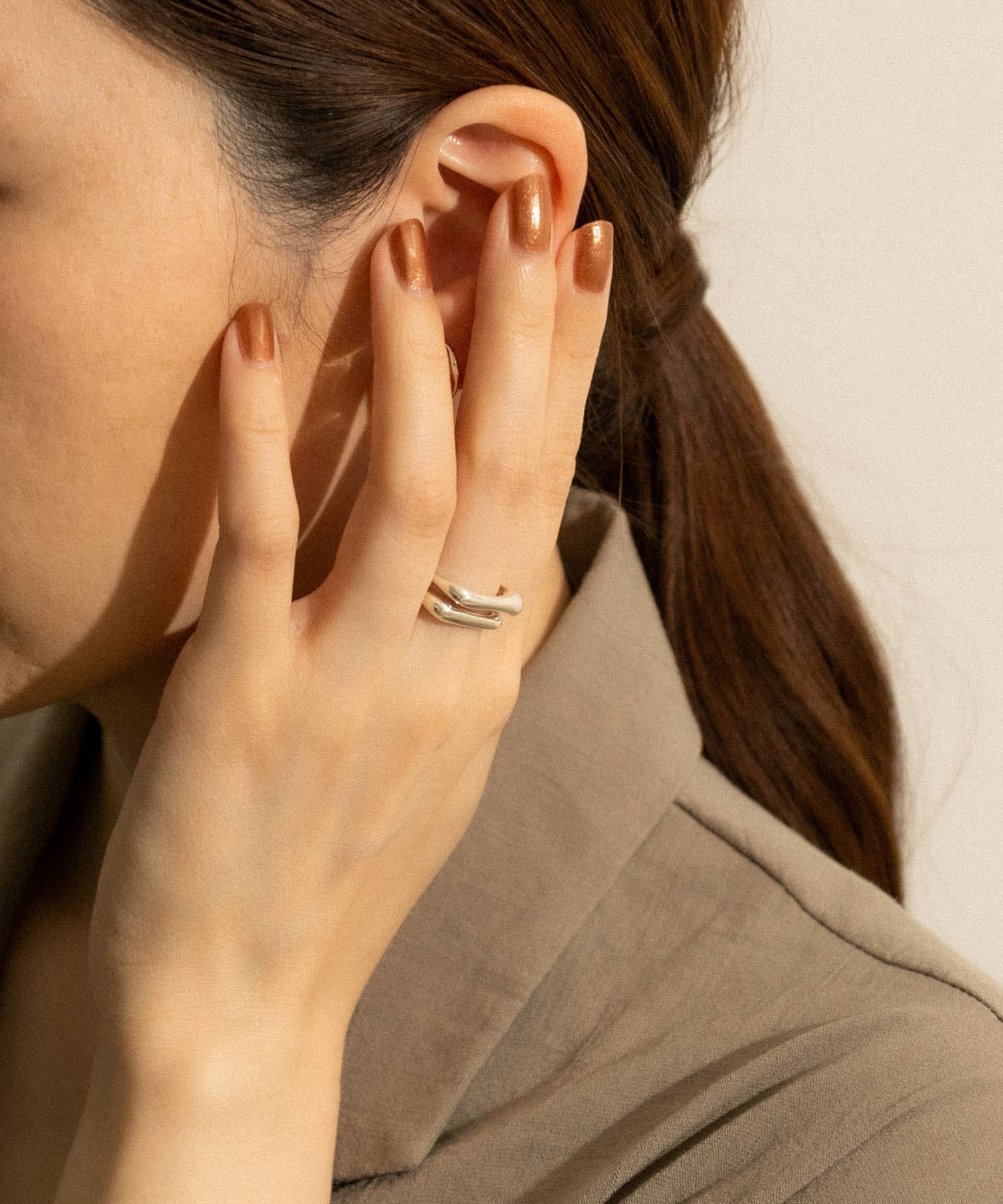 SMELLY so’　dual line ring SLV 13