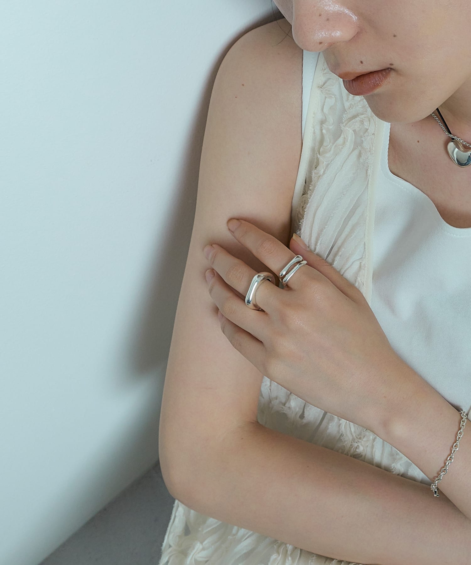 SMELLY so’　dual line ring SLV 13
