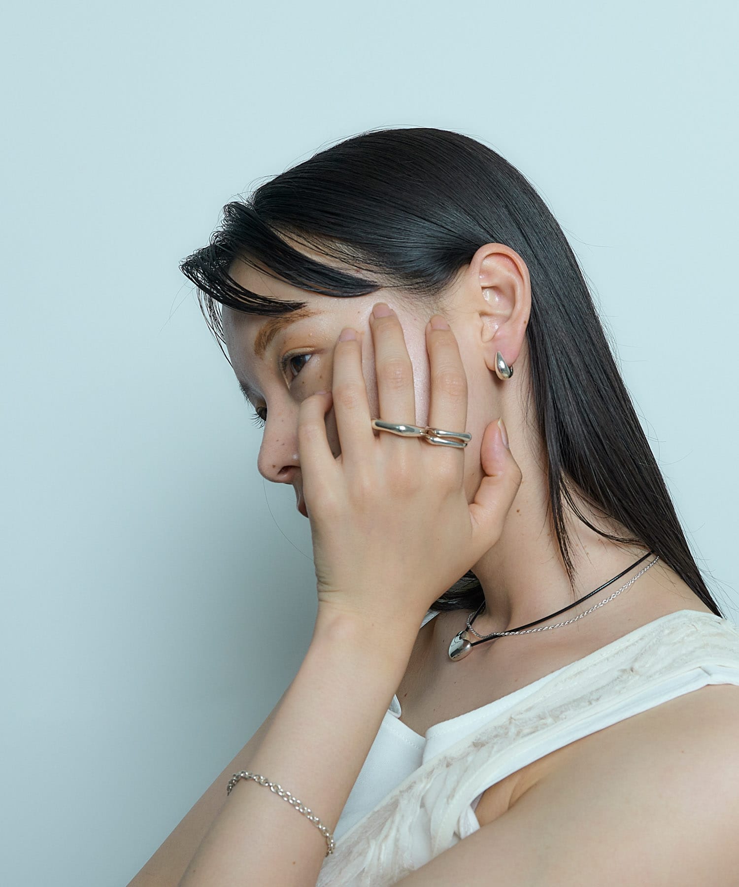 SMELLY so’　dual line ring SLV 13