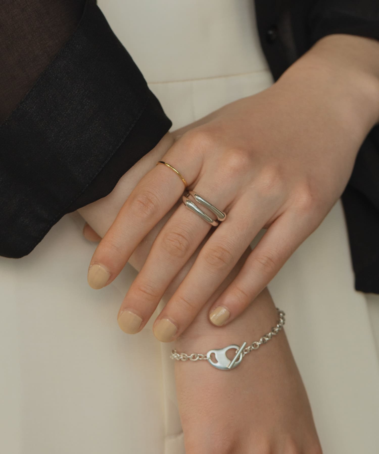 SMELLY so’　dual line ring SLV 13