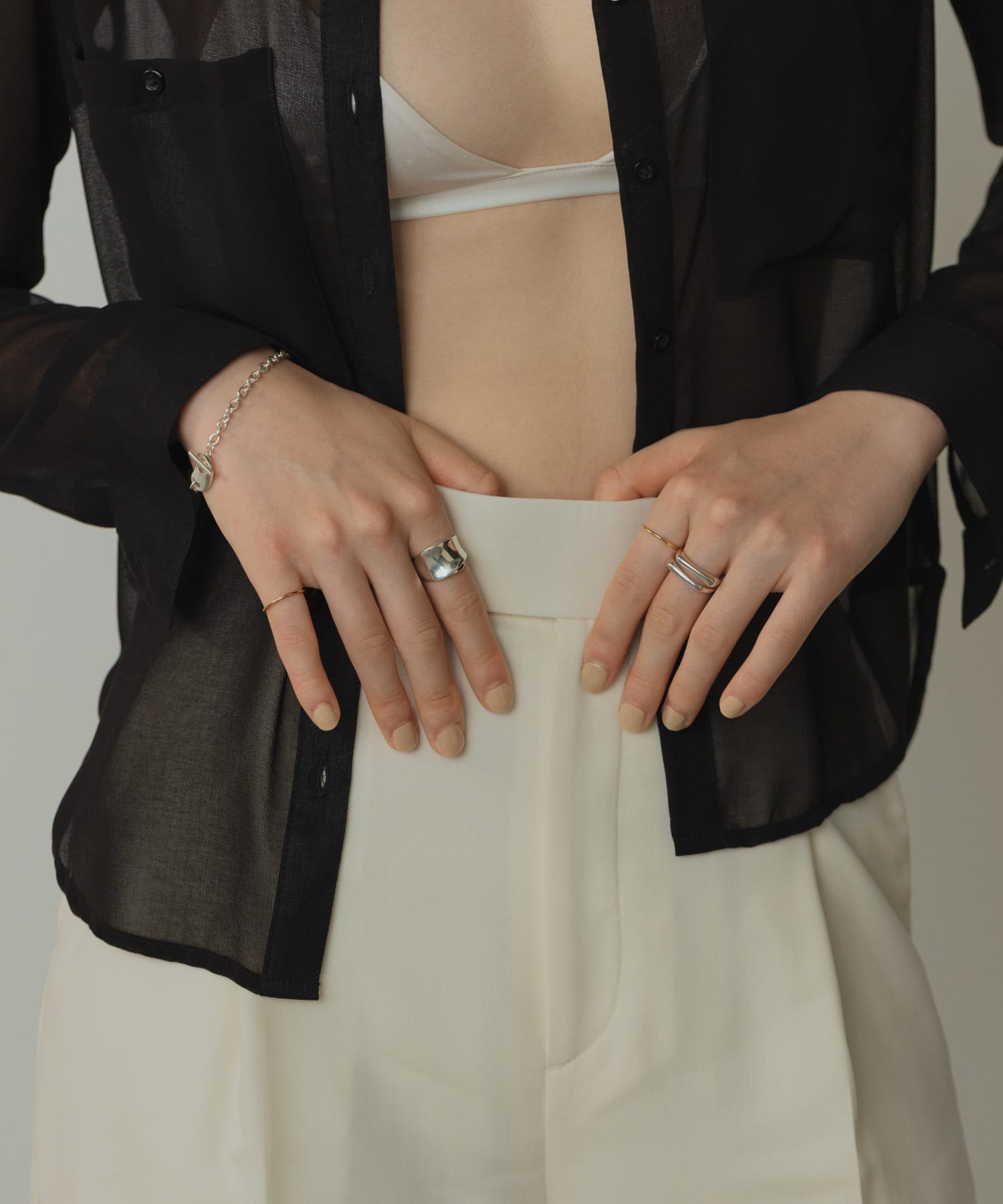 SMELLY so’　dual line ring SLV 13