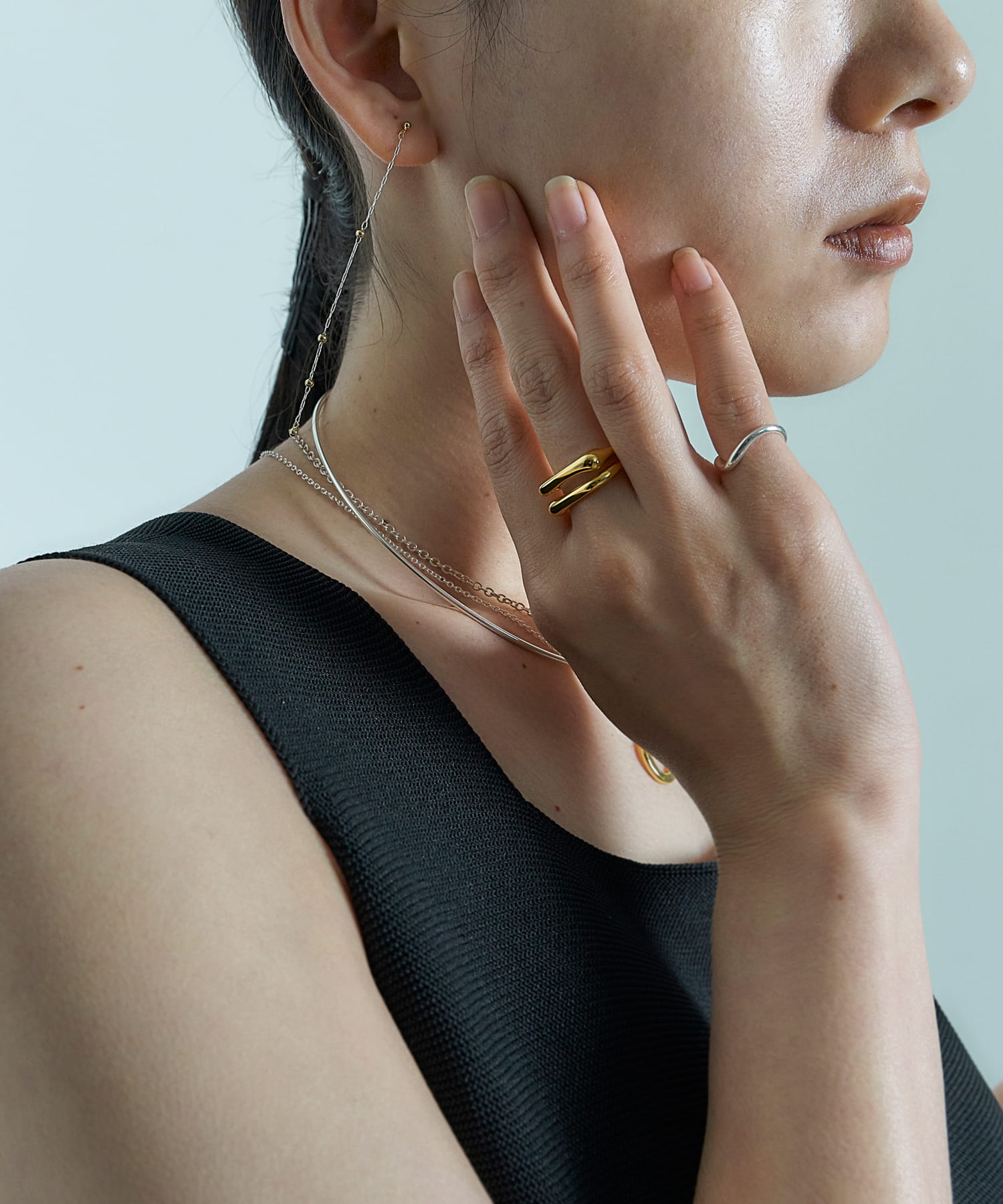 SMELLY so’　dual line ring GLD 13