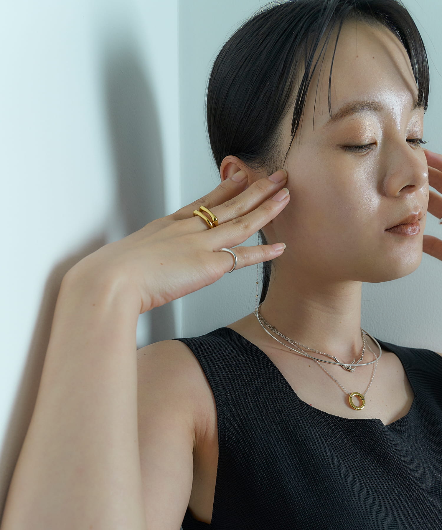 SMELLY so’　dual line ring GLD 13