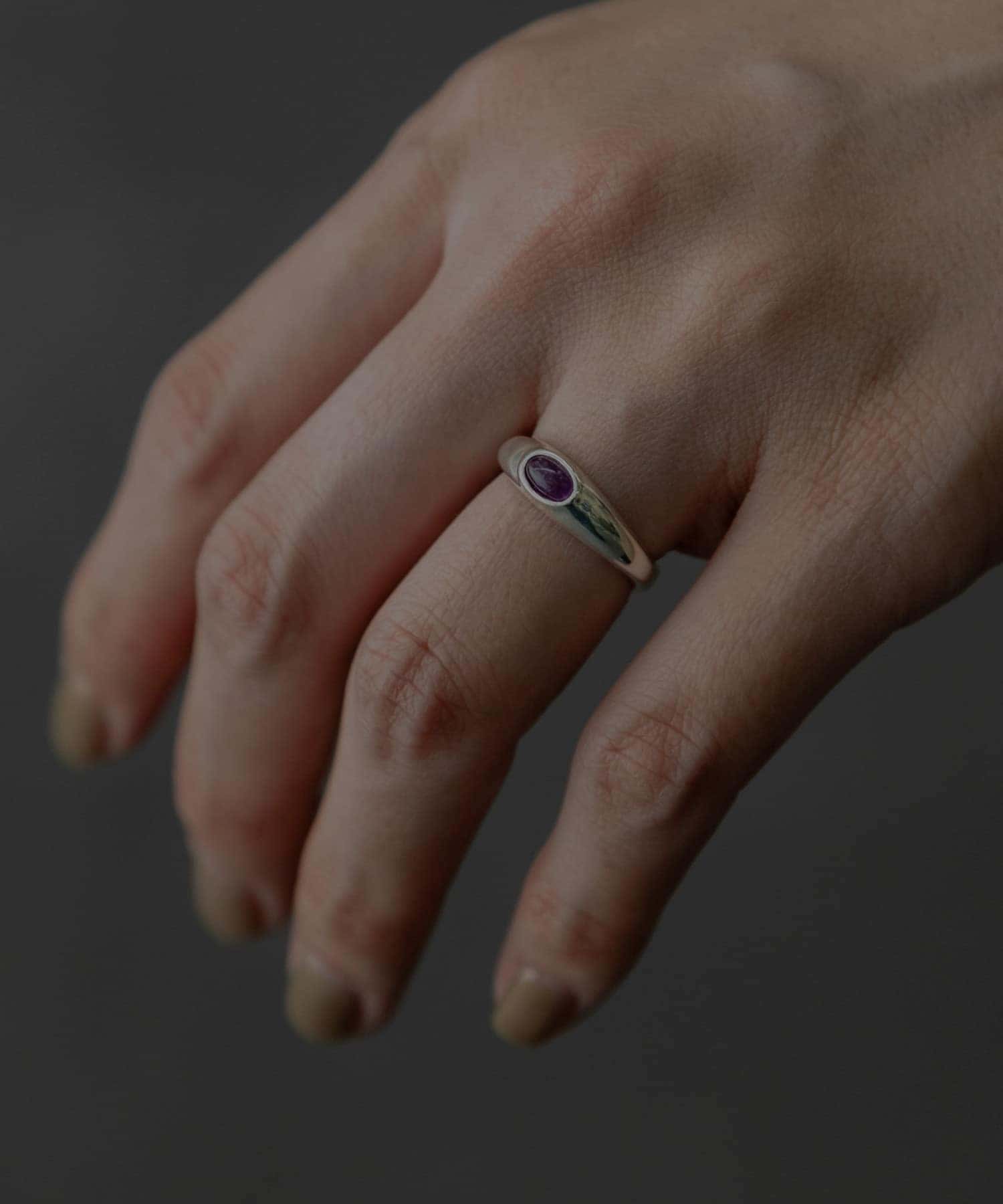 SMELLY so’　stone line ring SLV 11