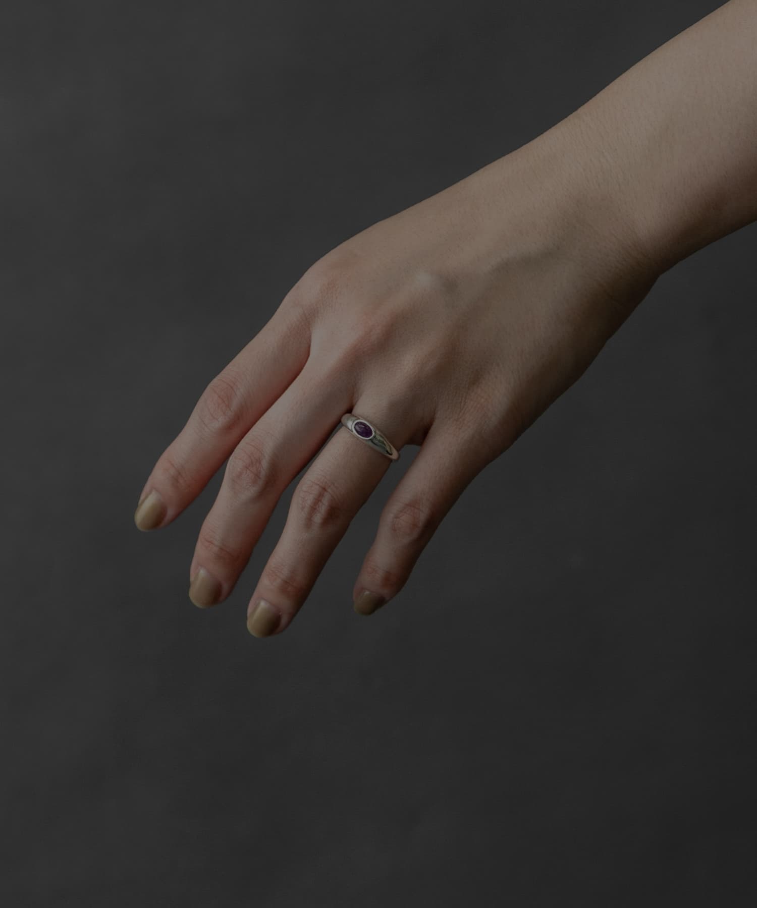 SMELLY so’　stone line ring SLV 11
