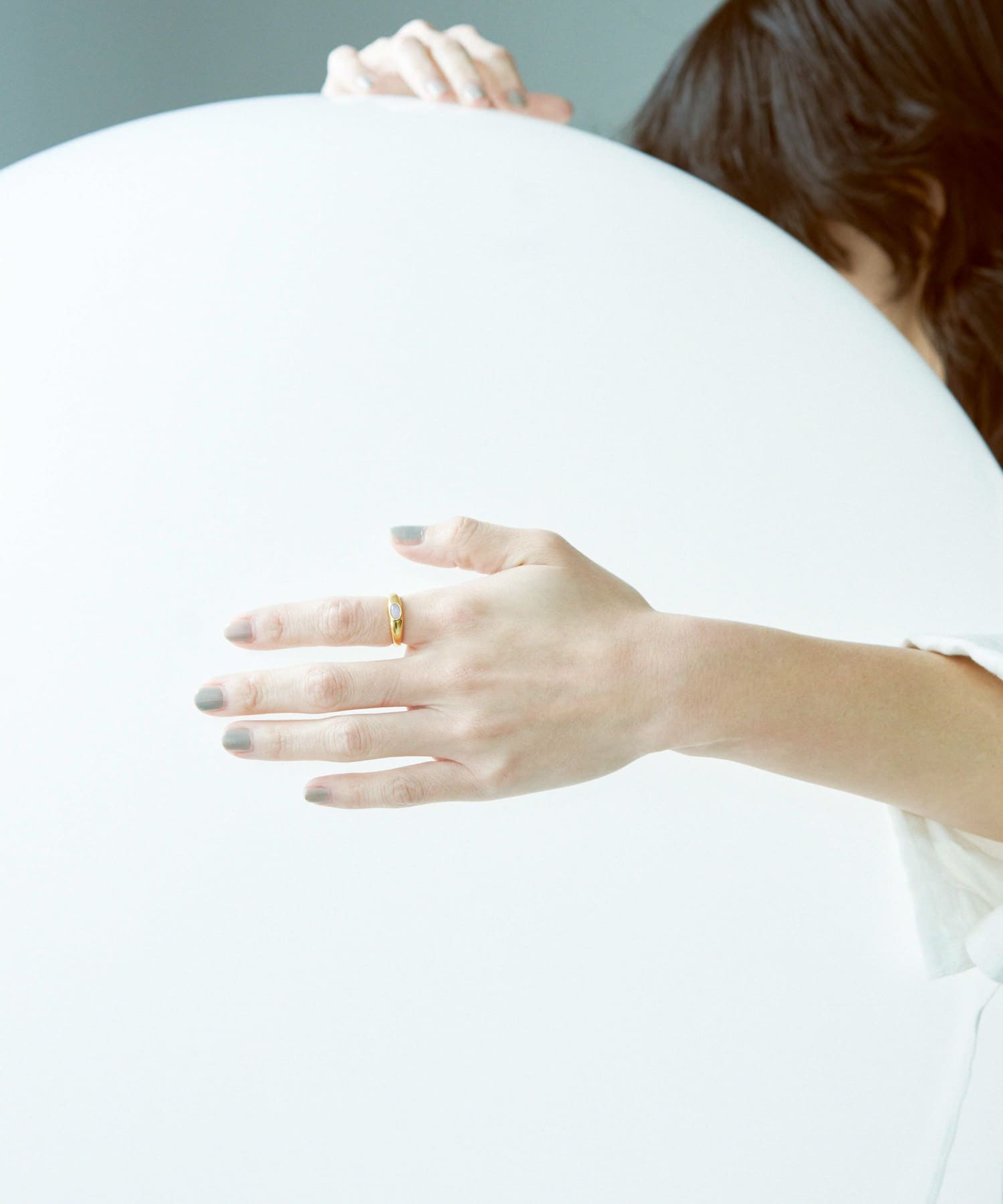 SMELLY so’　stone line ring GLD 11