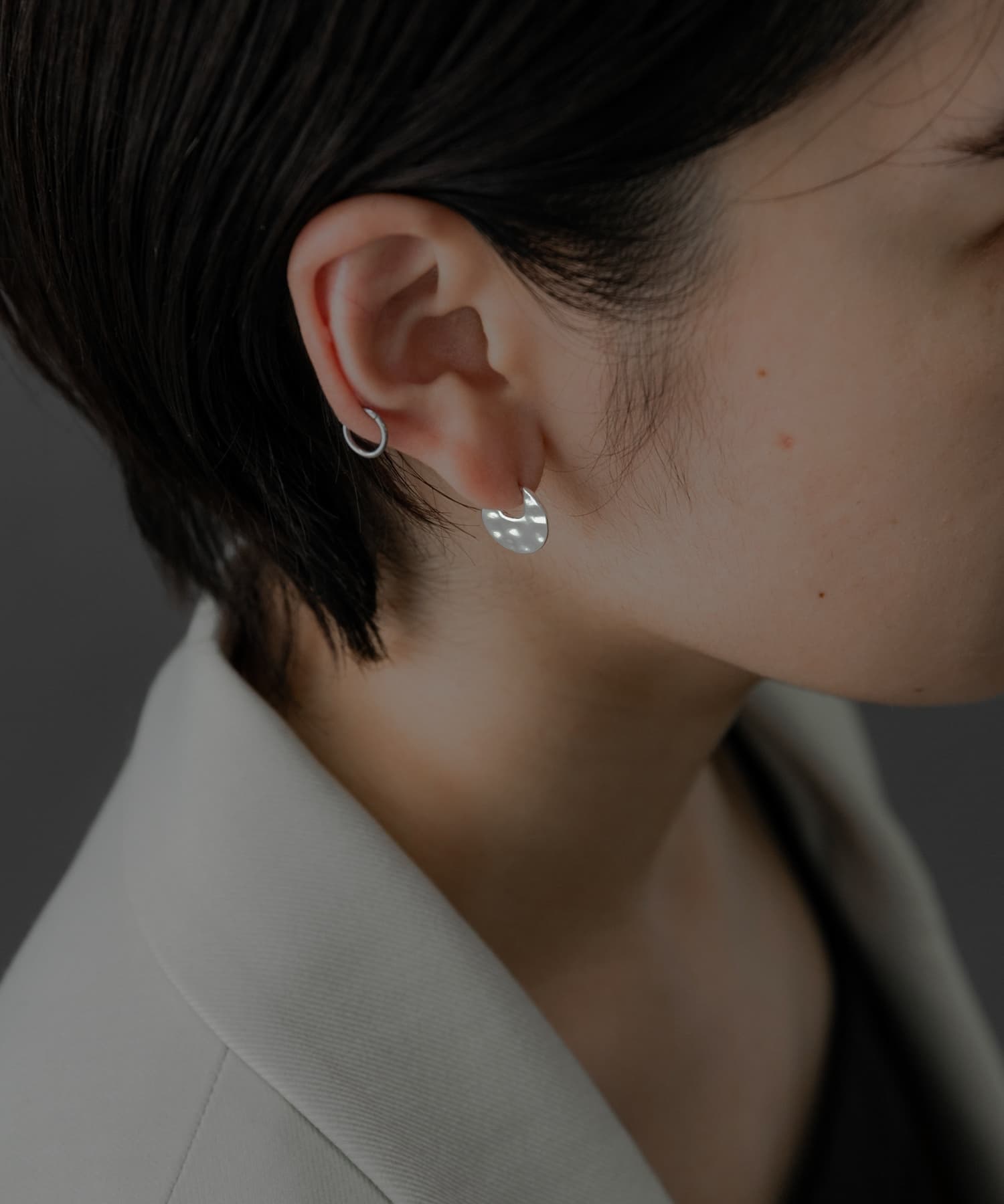 SMELLY so’　flat circle pierce SLV -