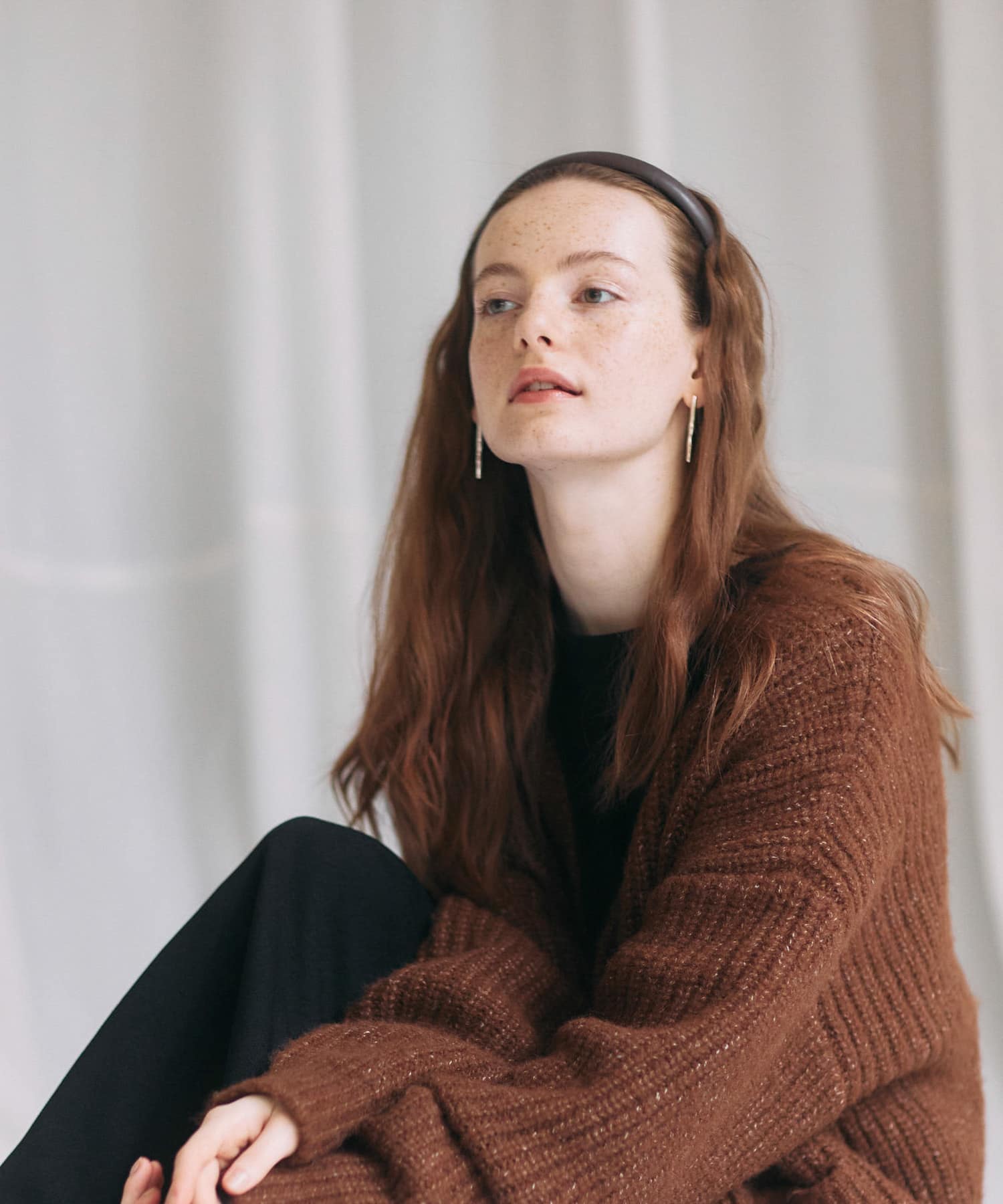 SMELLY so’　long bar earring SLV -