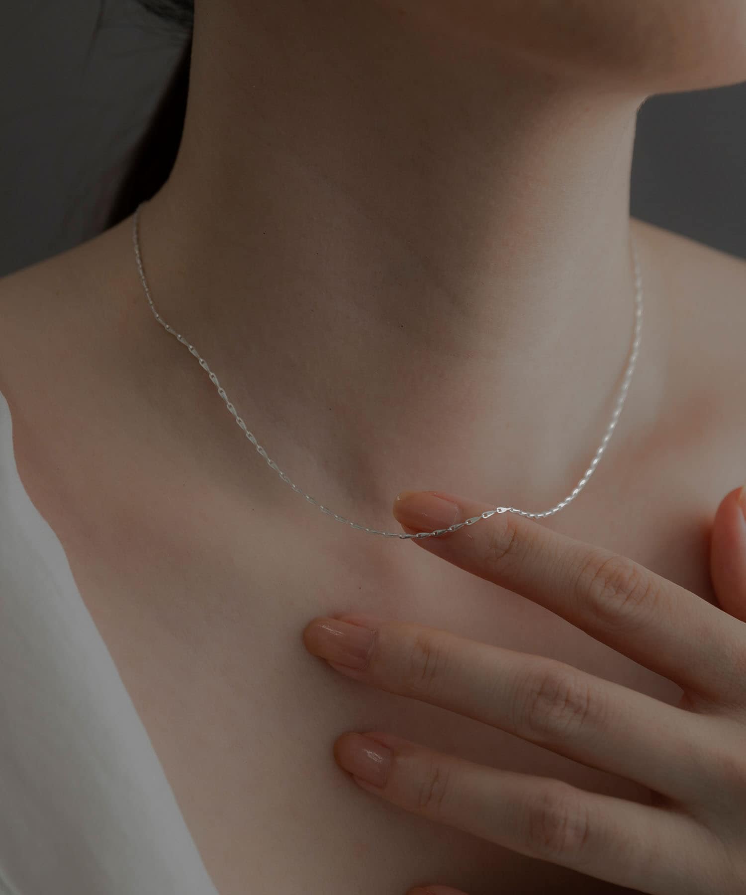 SMELLY so’　slim chain necklace SLV -