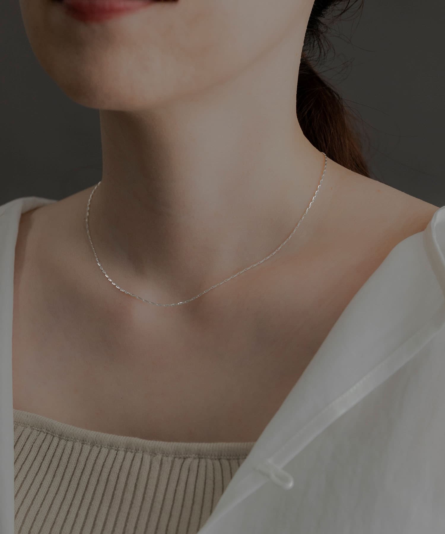 SMELLY so’　slim chain necklace SLV -