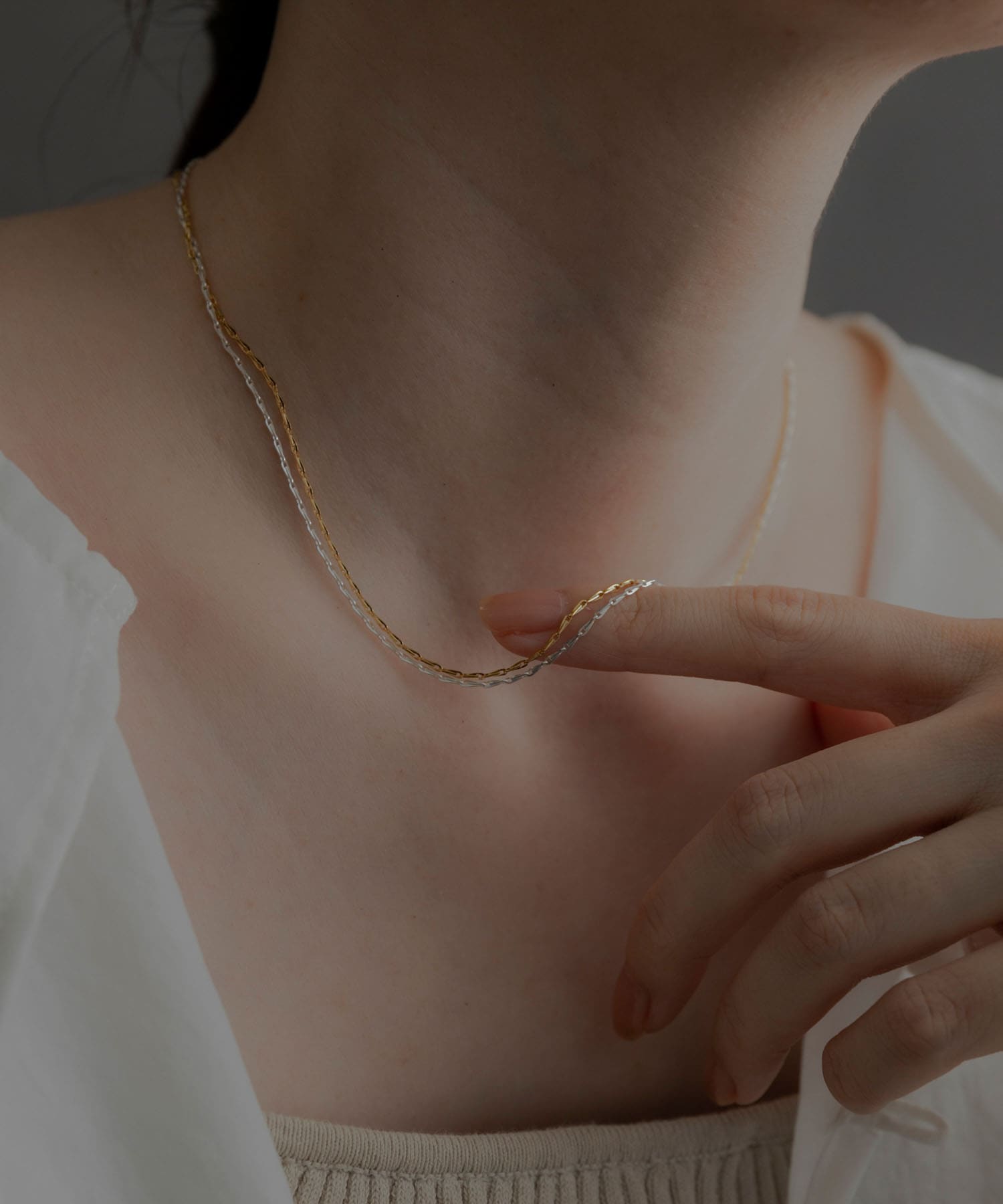 SMELLY so’　slim chain necklace SLV -