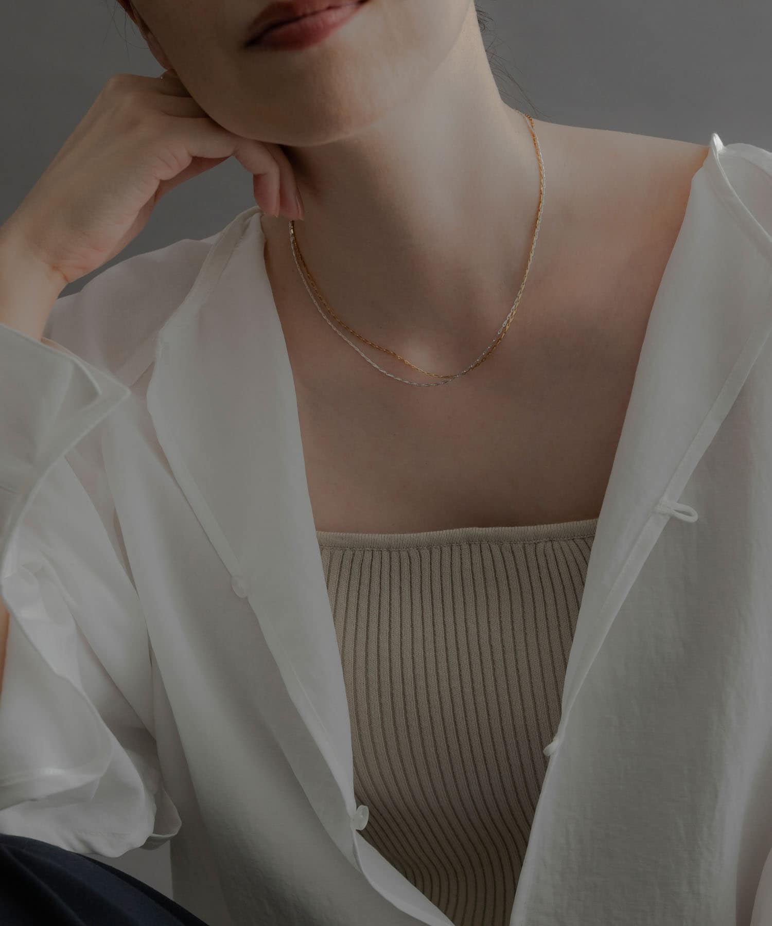 SMELLY so’　slim chain necklace SLV -