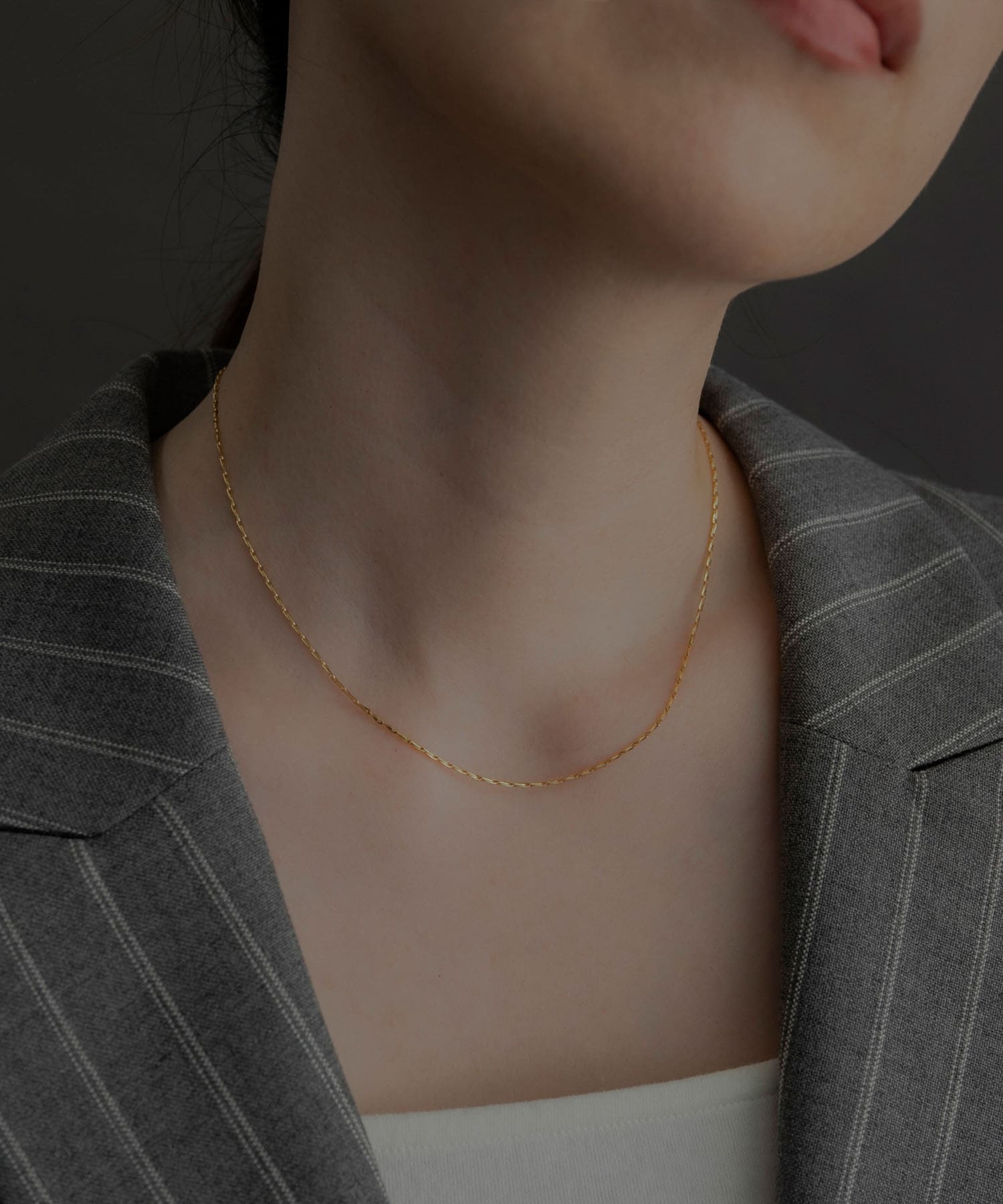 SMELLY so’　slim chain necklace GLD -