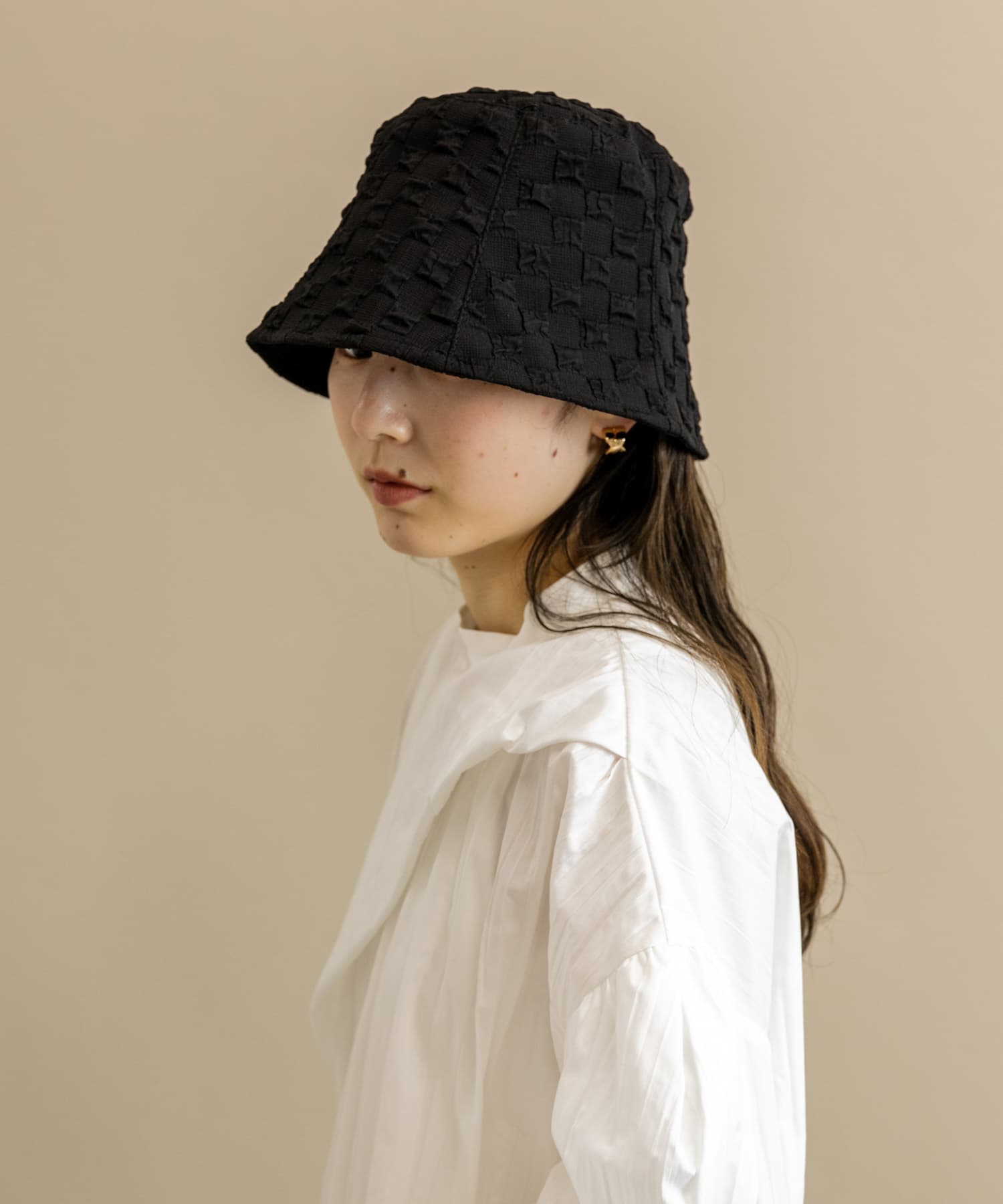 ポコポコバケットハット BLK -