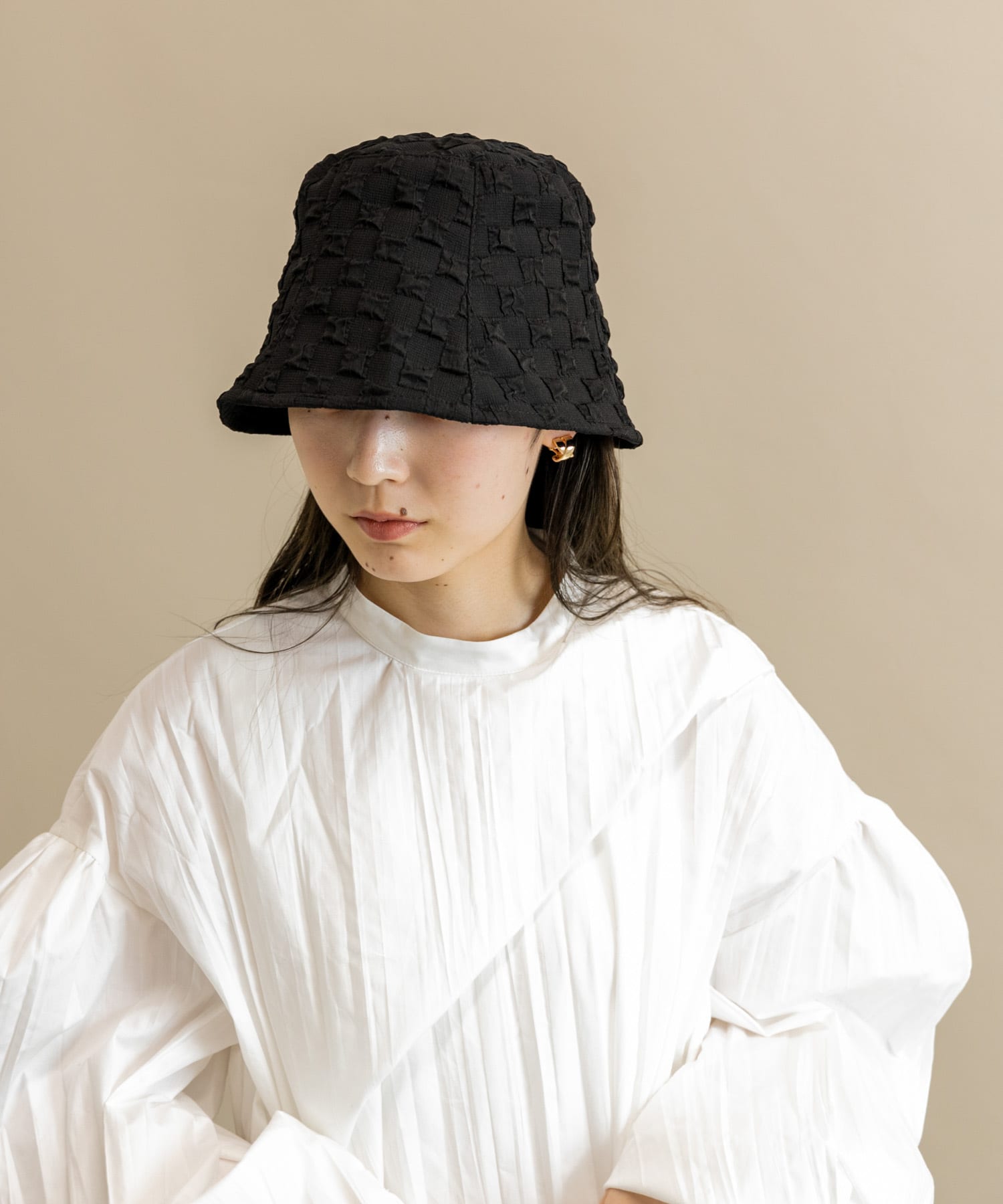 ポコポコバケットハット BLK -