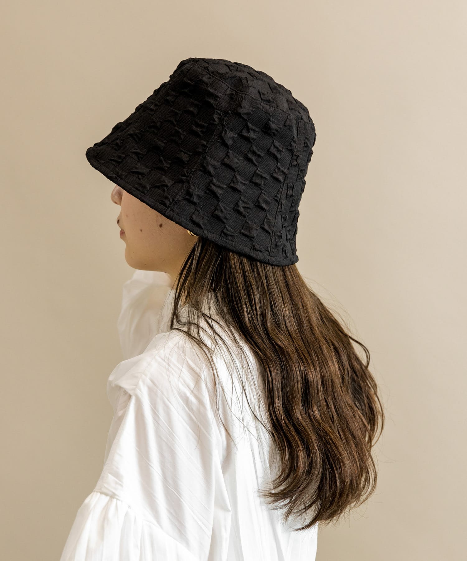 ポコポコバケットハット BLK -