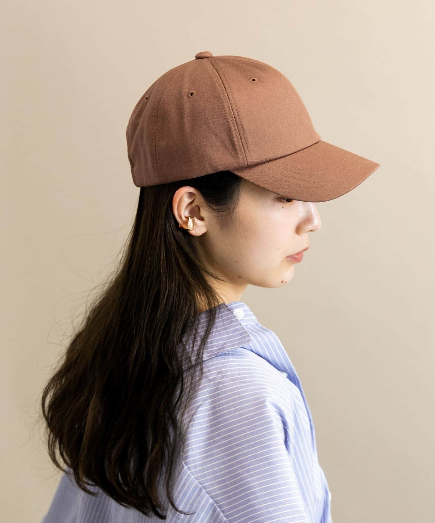 ベーシックコットンキャップ BRN -