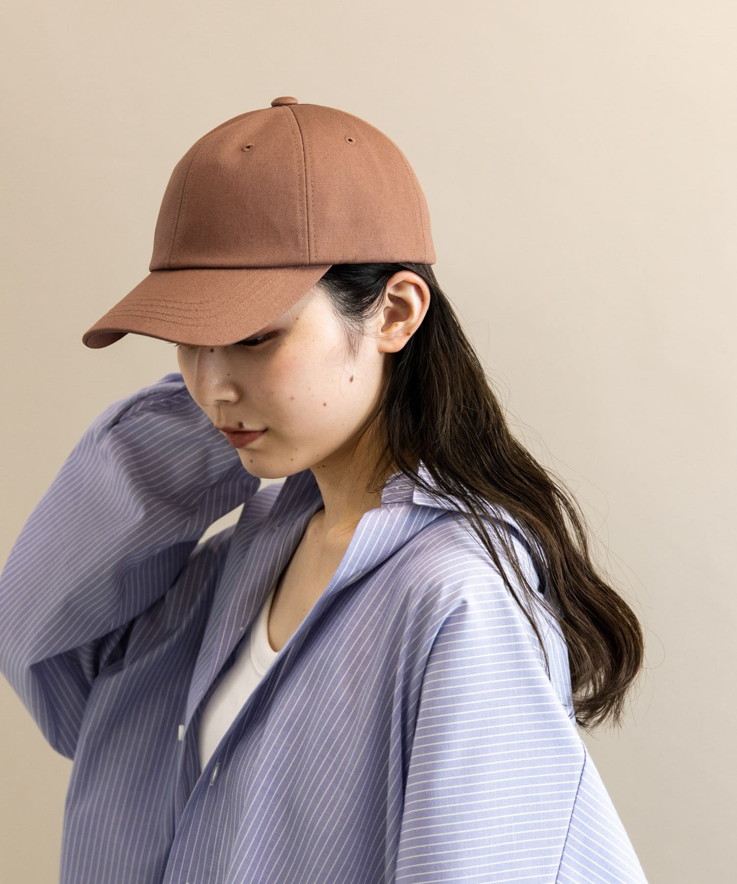 ベーシックコットンキャップ BRN -