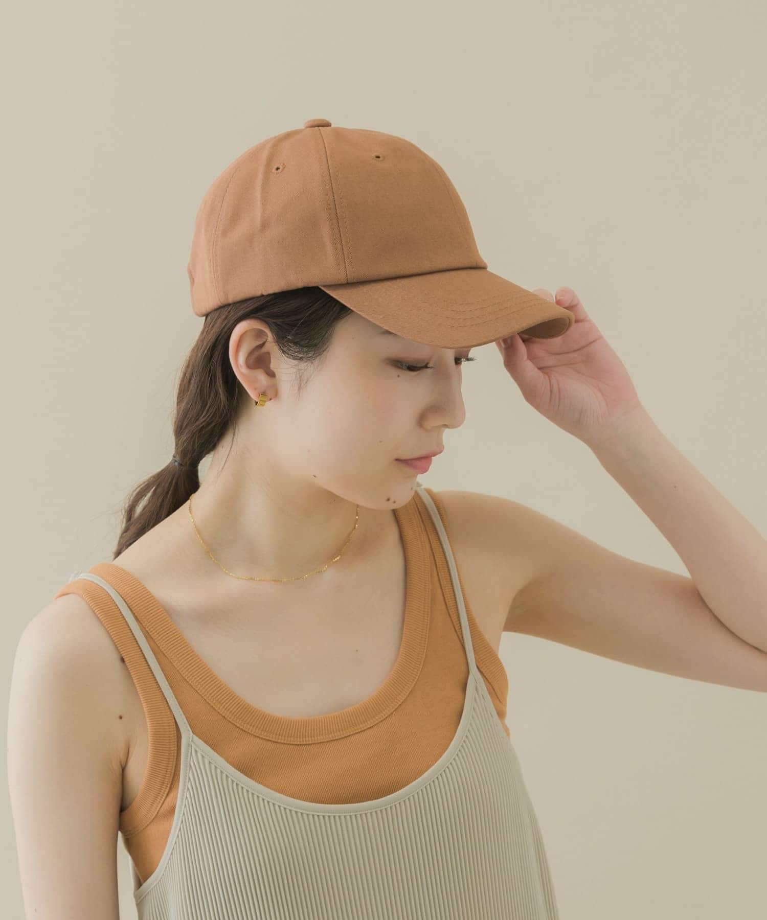 ベーシックコットンキャップ BRN -