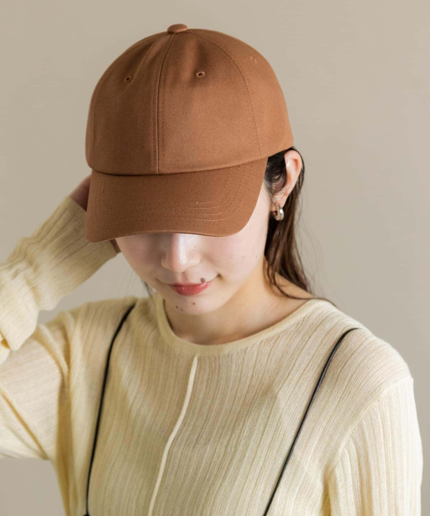 ベーシックコットンキャップ BRN -