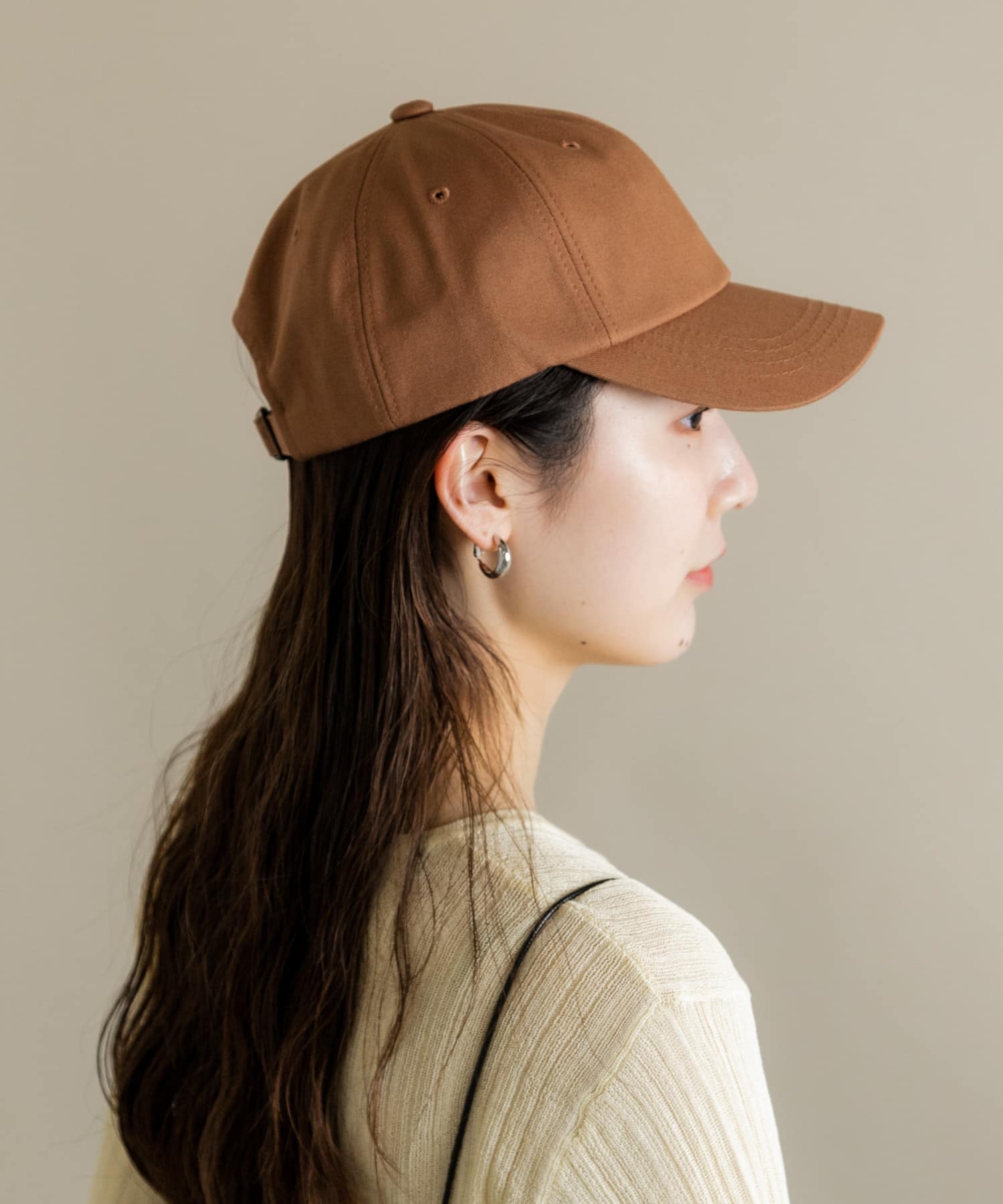 ベーシックコットンキャップ BRN -