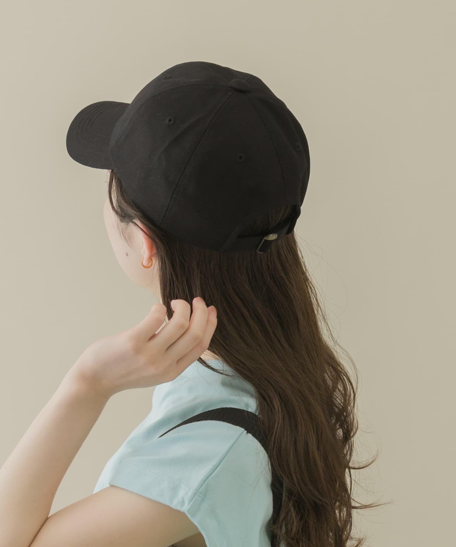 ベーシックコットンキャップ BLK -