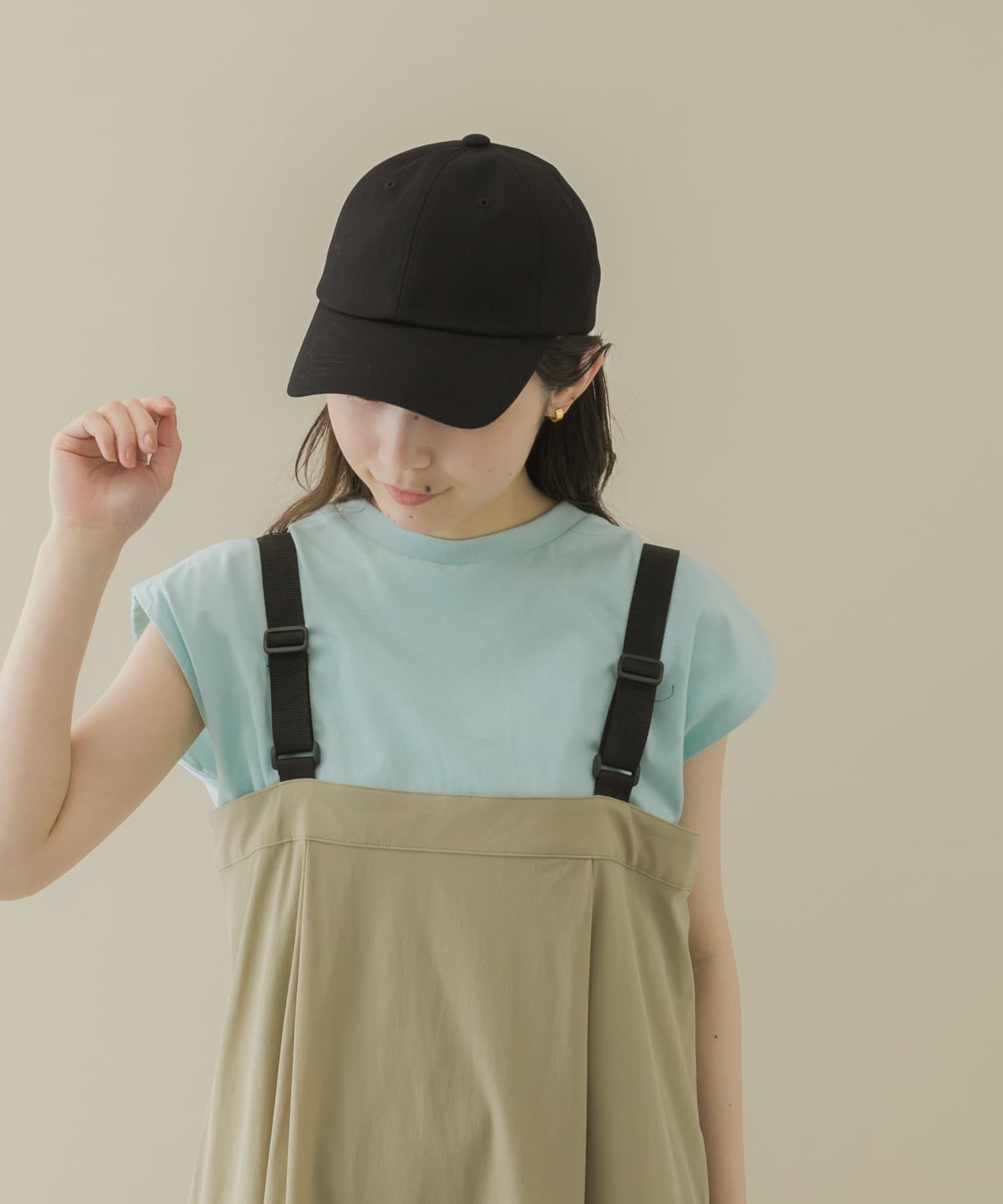 ベーシックコットンキャップ BLK -