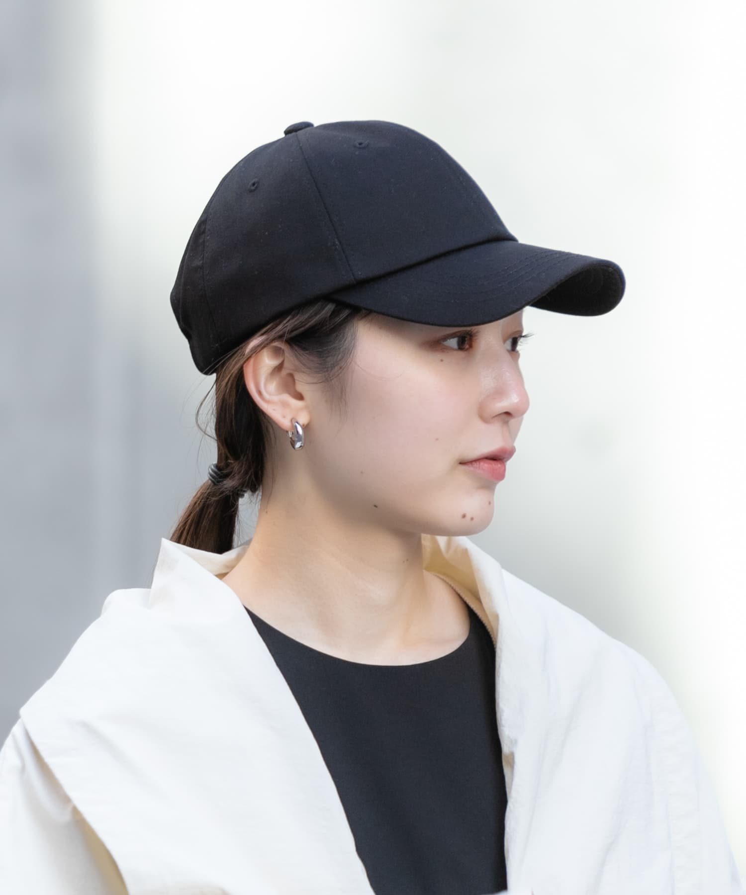 ベーシックコットンキャップ BLK -