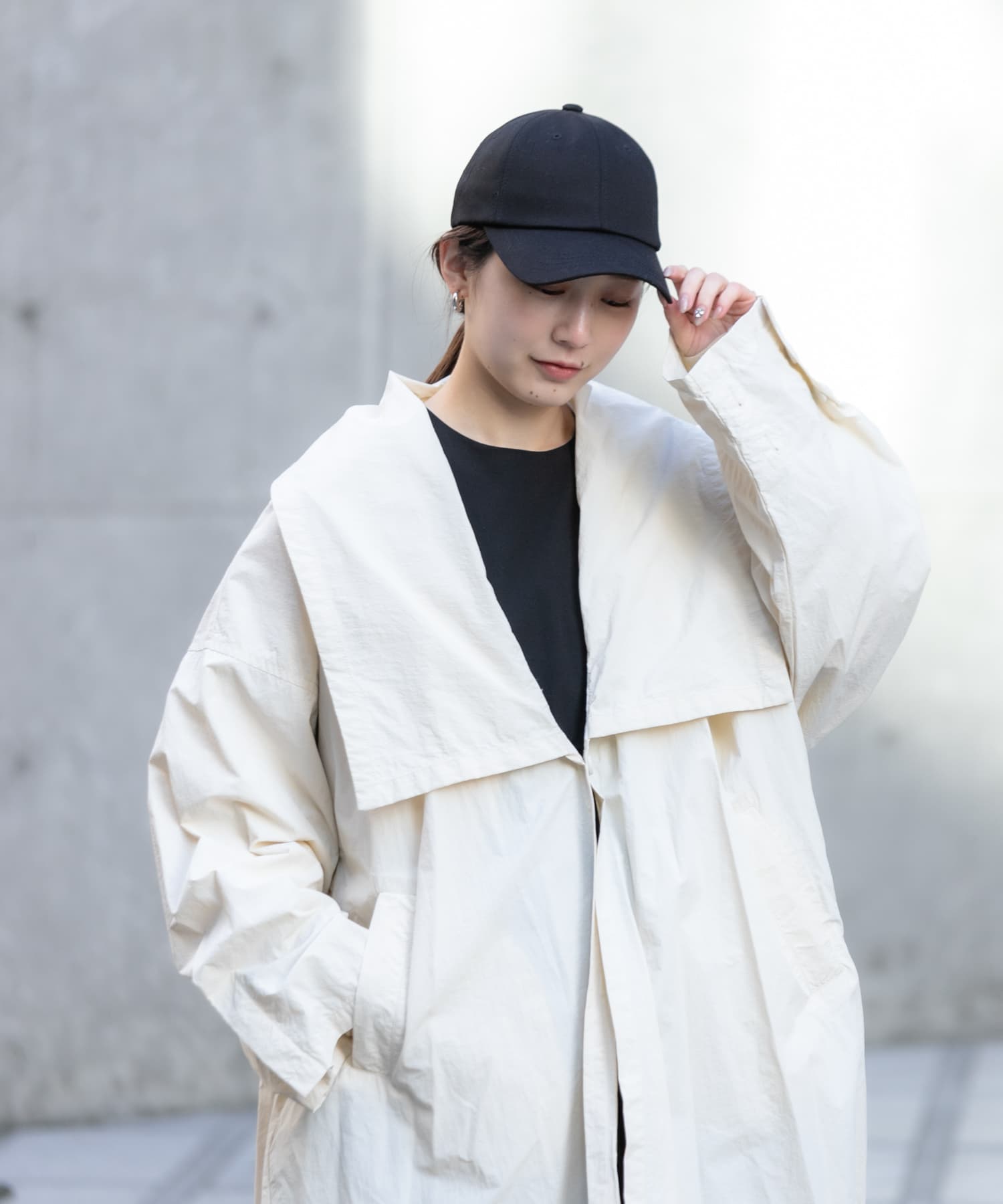 ベーシックコットンキャップ BLK -