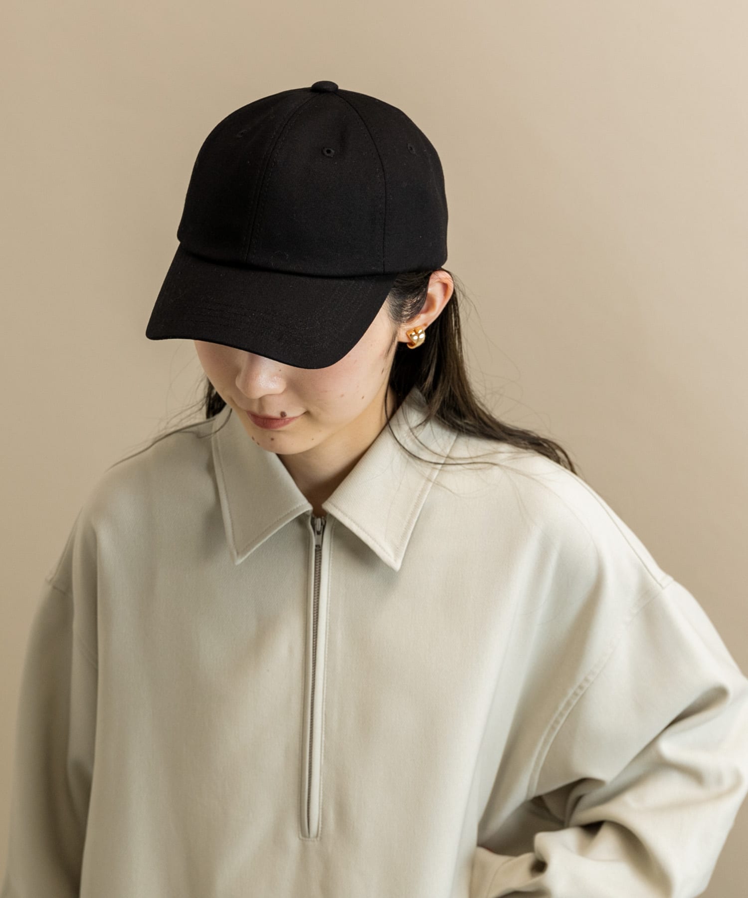 ベーシックコットンキャップ BLK -