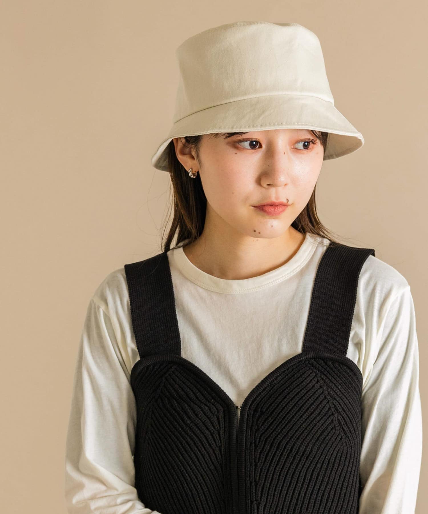 コットンリボンバケットハット IVO -