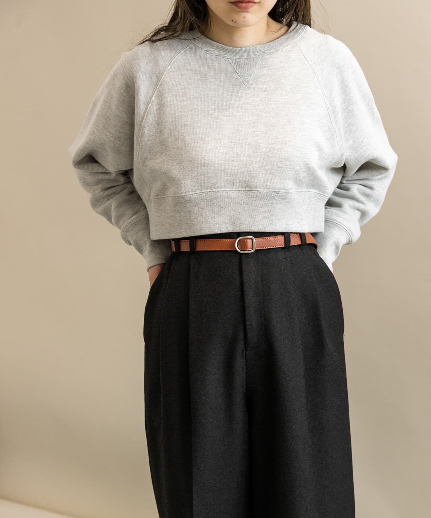 シンプルナローベルト BRN -