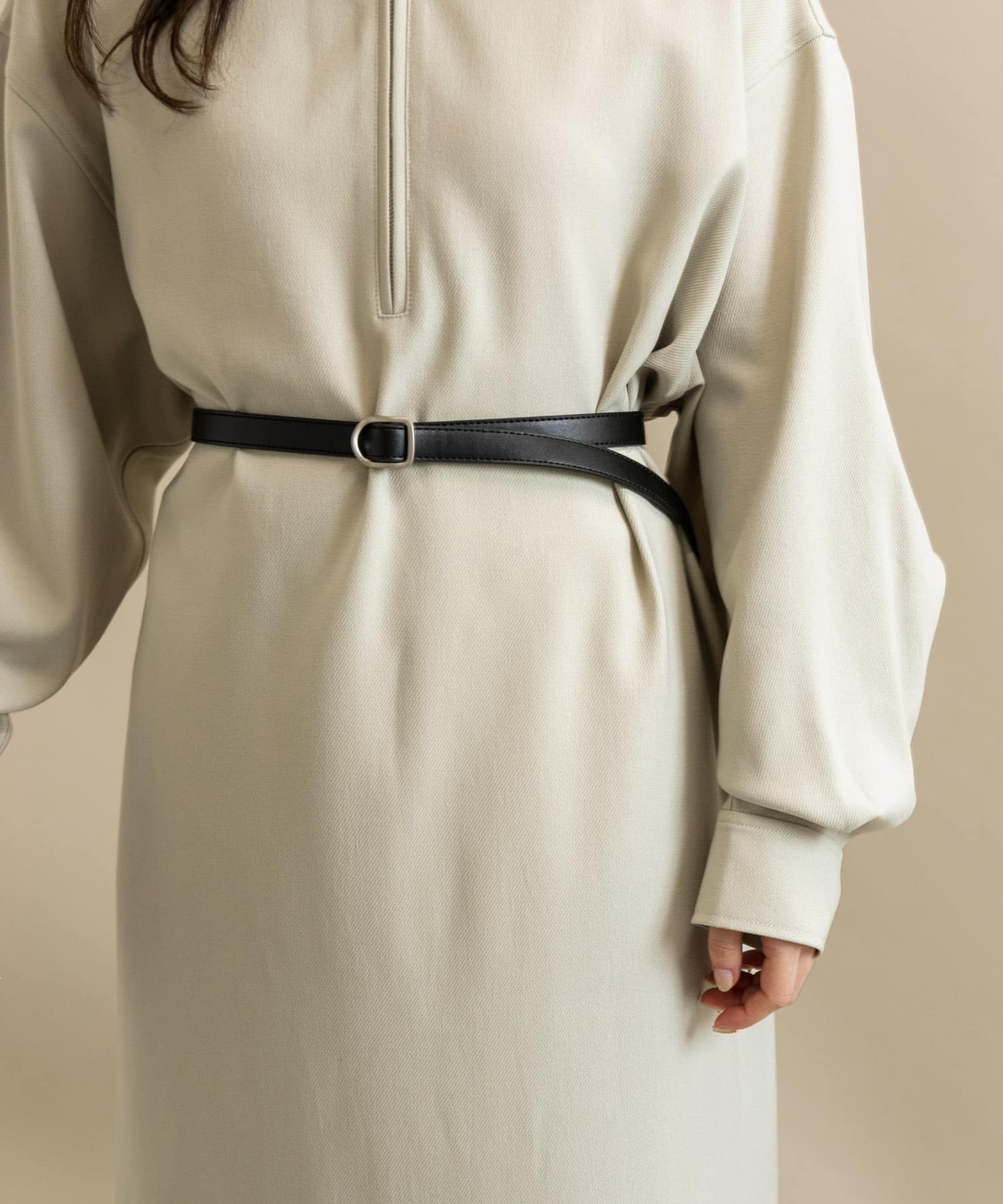 シンプルナローベルト BLK -