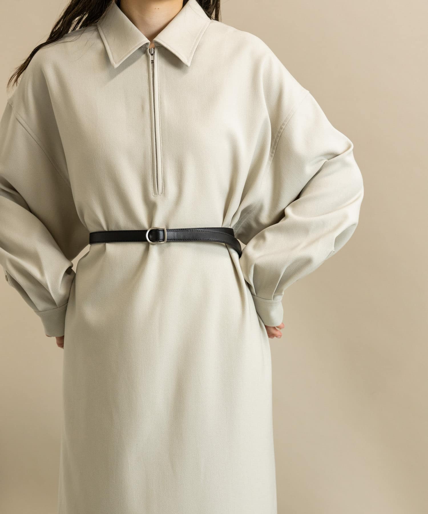 シンプルナローベルト BLK -