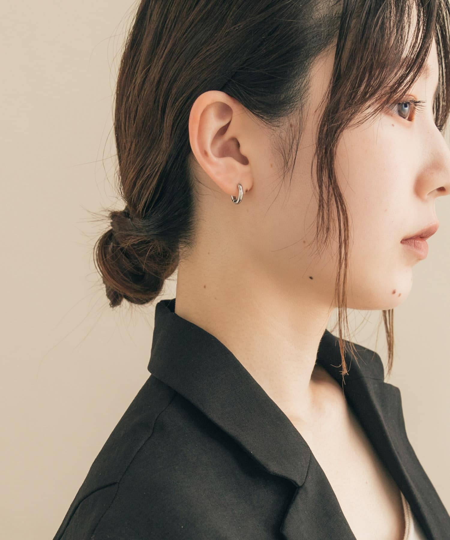 316Lミニフープピアス SLV -