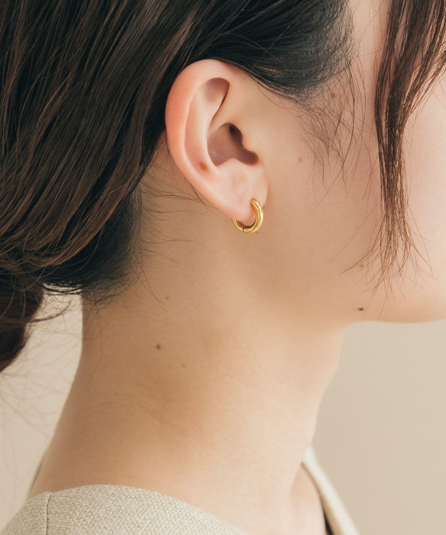 316Lミニフープピアス GLD -