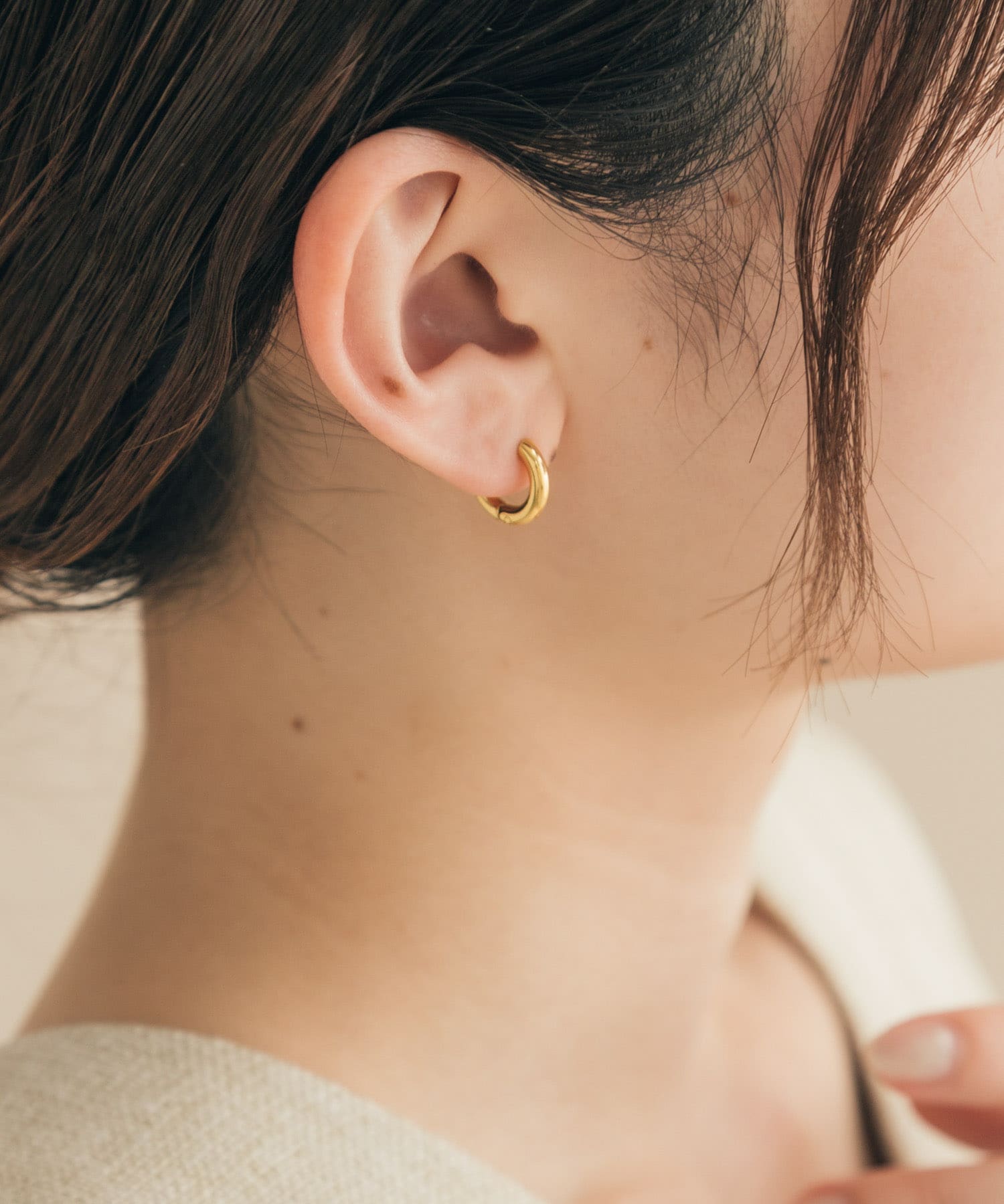 316Lミニフープピアス GLD -