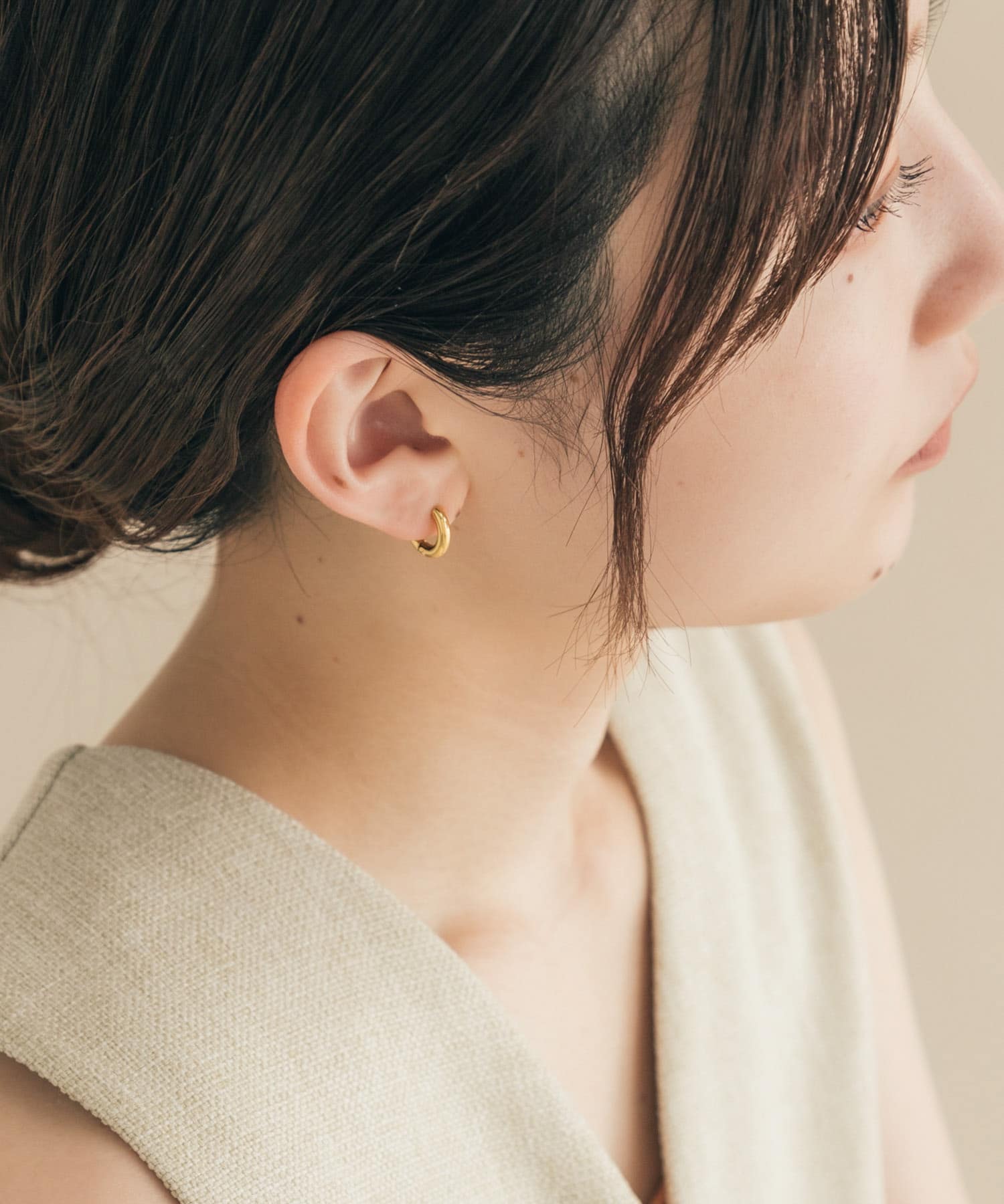 316Lミニフープピアス GLD -