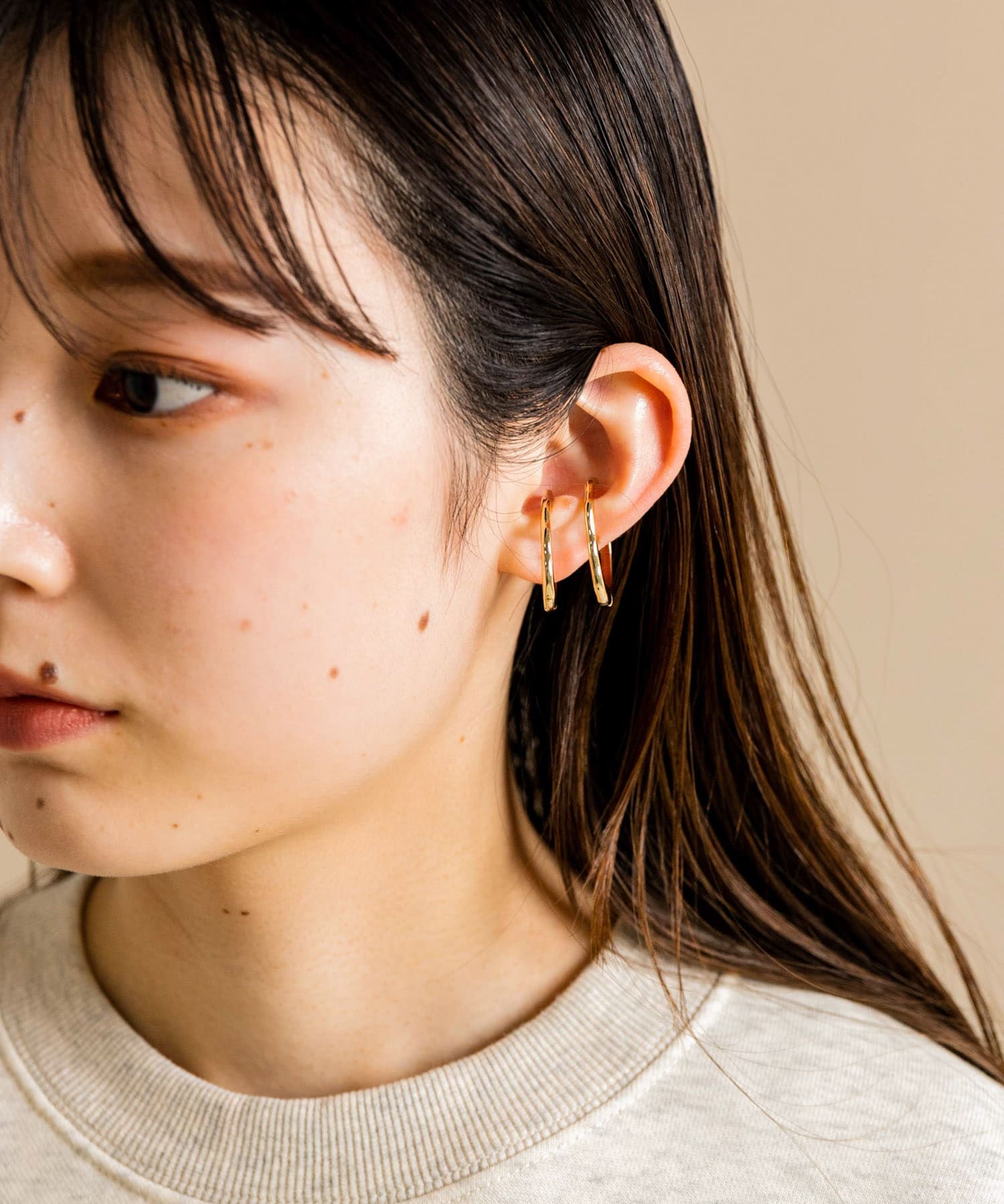 オーバルフープイヤカフ GLD -