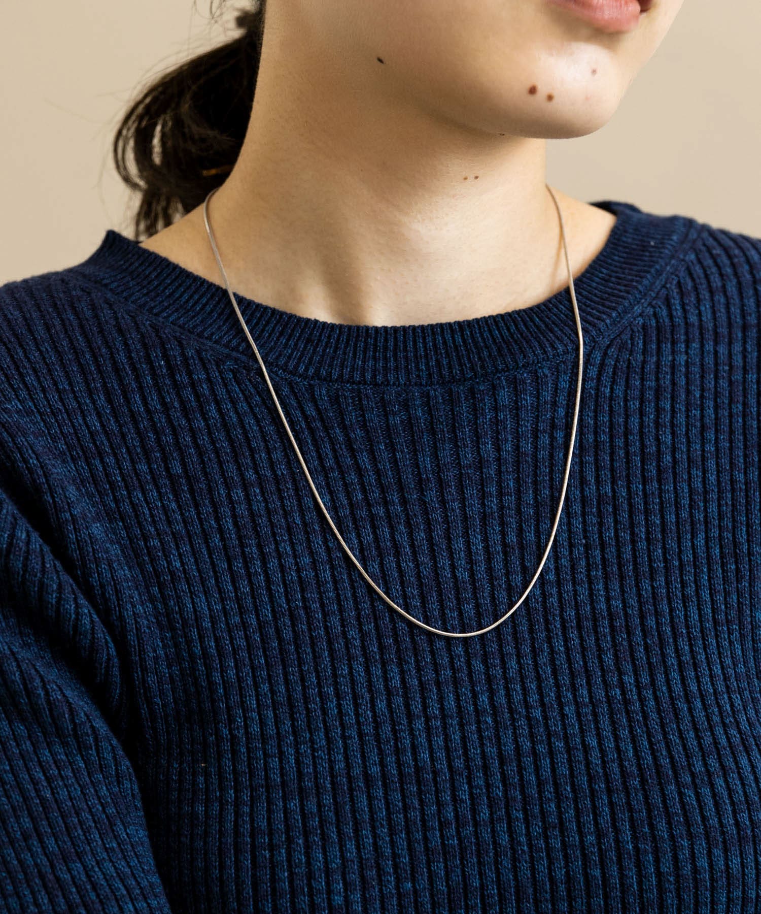 スネークチェーンアジャストメントネックレス SLV -