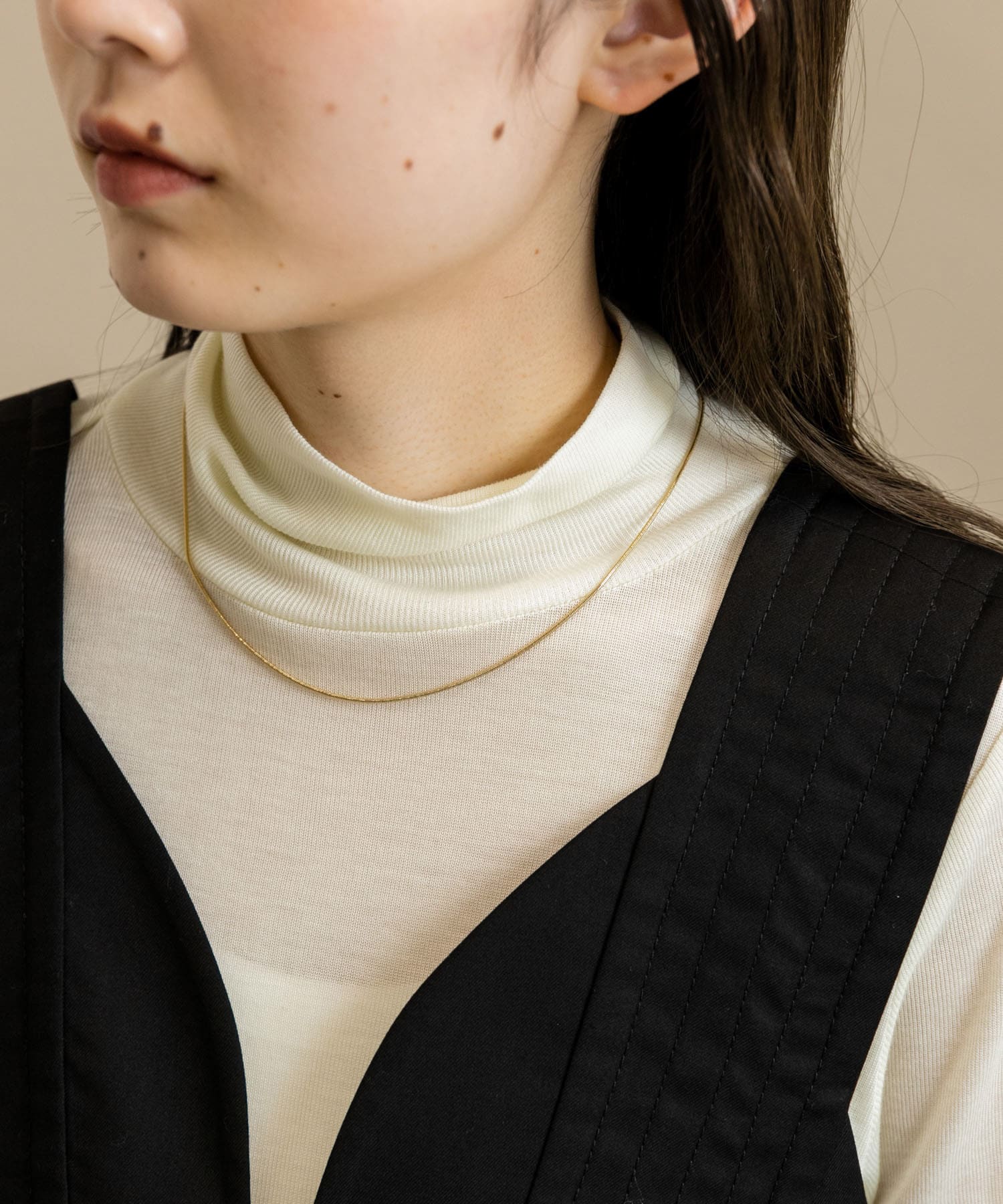 スネークチェーンアジャストメントネックレス GLD -